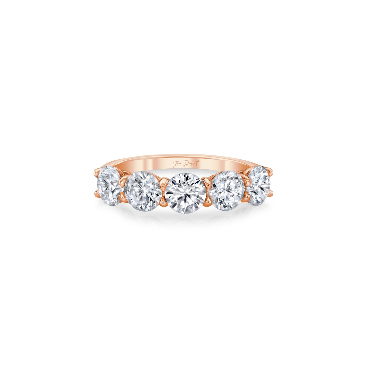 Olivia 5-Stone Round Brilliant Lab Diamond Band - view 9