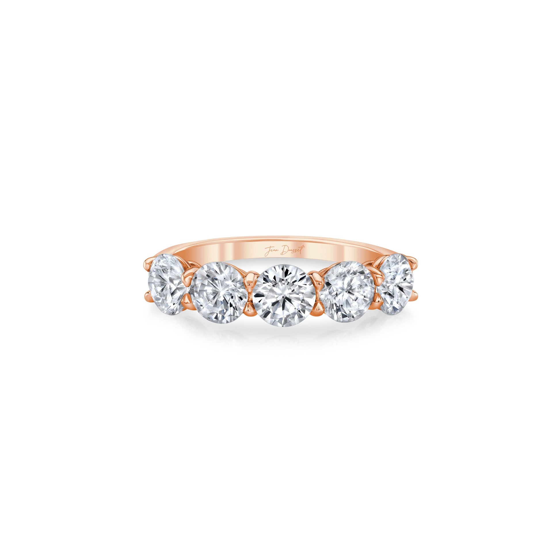 Olivia 5-Stone Round Brilliant Lab Diamond Band - view 9