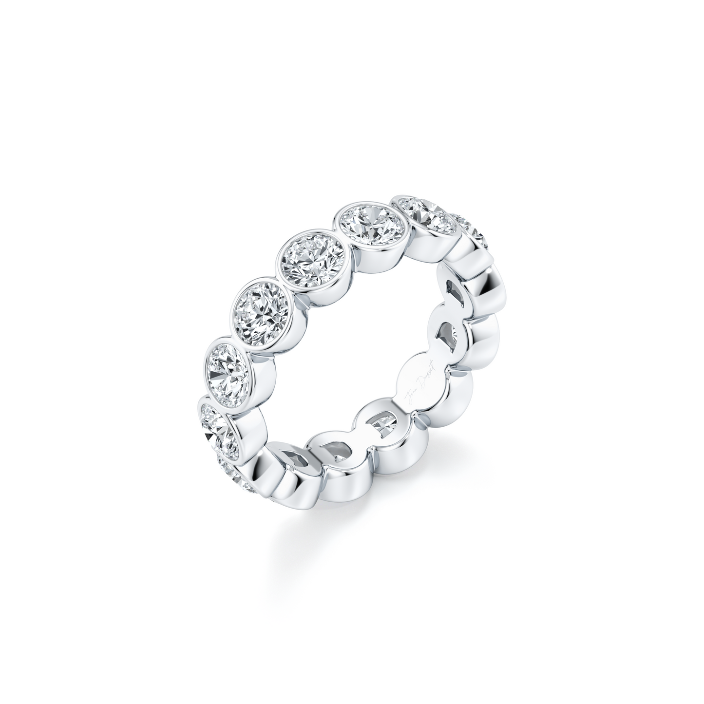 Bezel Set Round Brilliant Lab Diamond Eternity Band - view 9