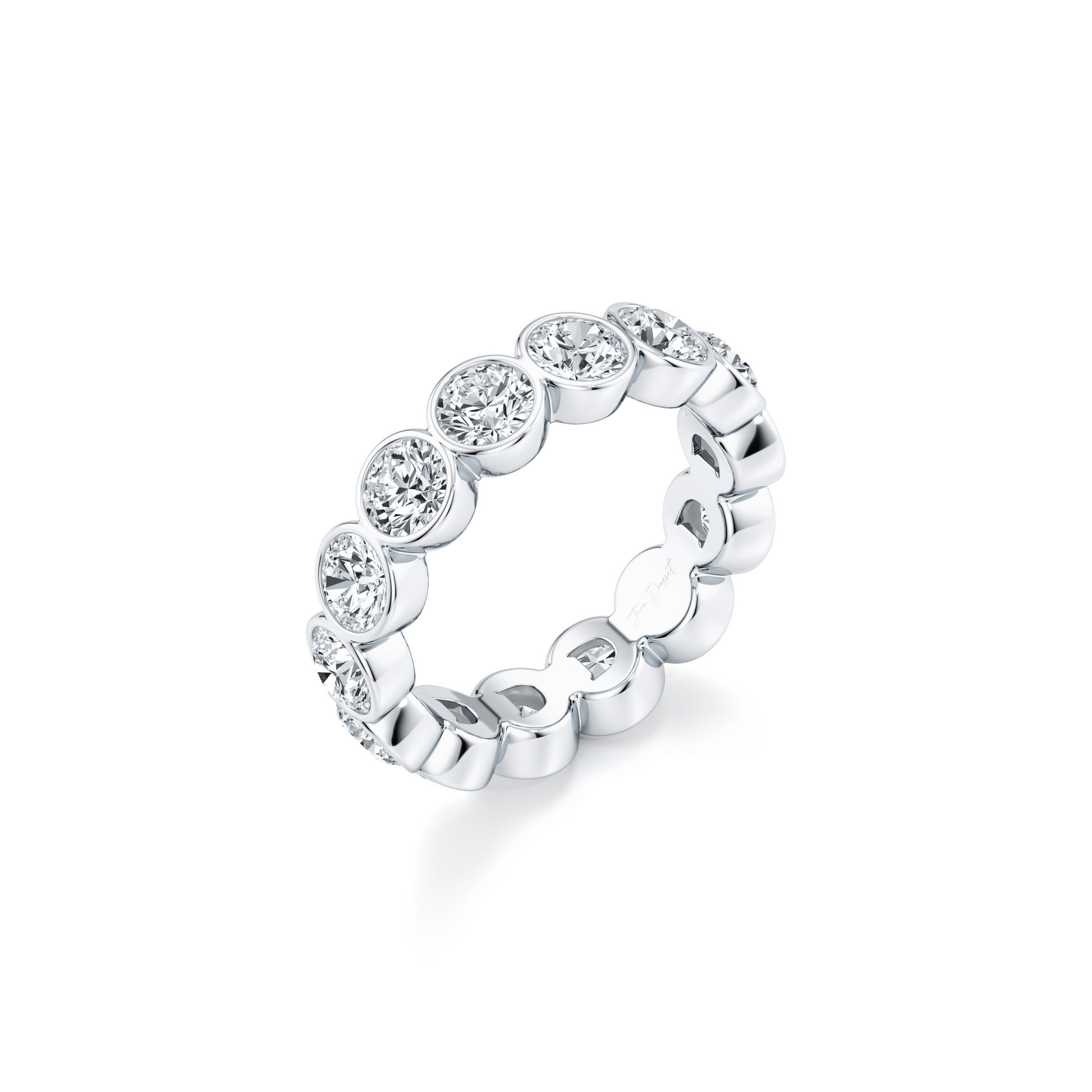 Bezel Set Round Brilliant Lab Diamond Eternity Band - view 9