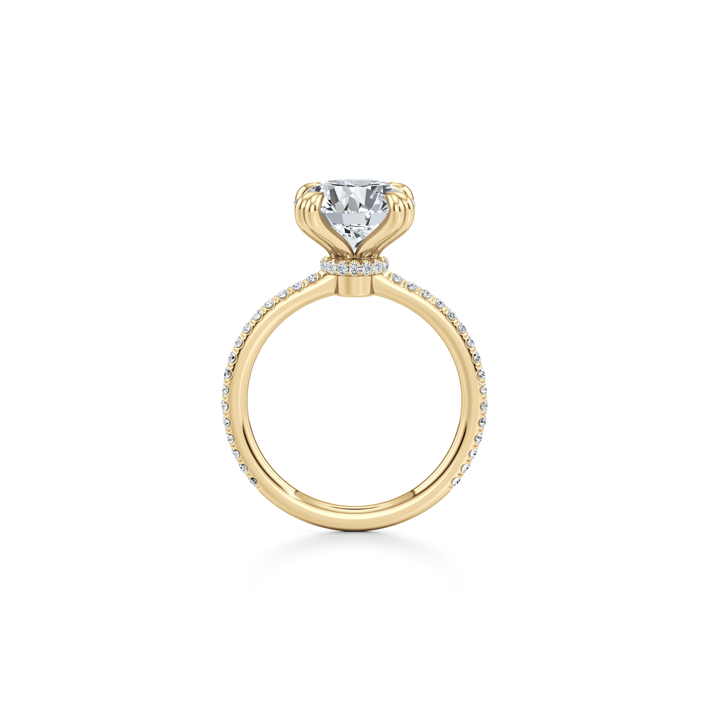 Kate Pear Solitaire Lab Diamond Engagement Ring - view 7