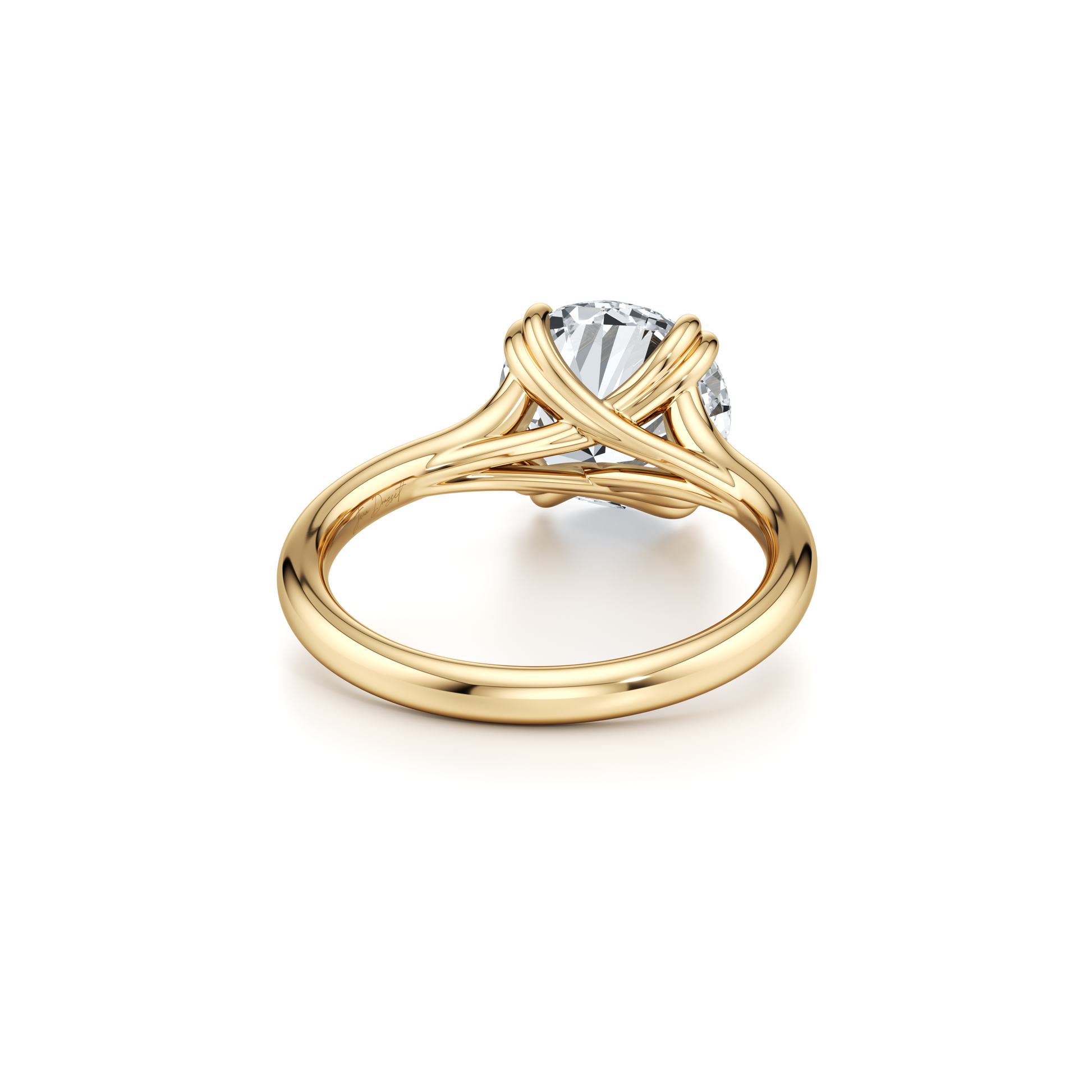 Jane Antique Cushion Solitaire Lab Diamond Engagement Ring - view 9