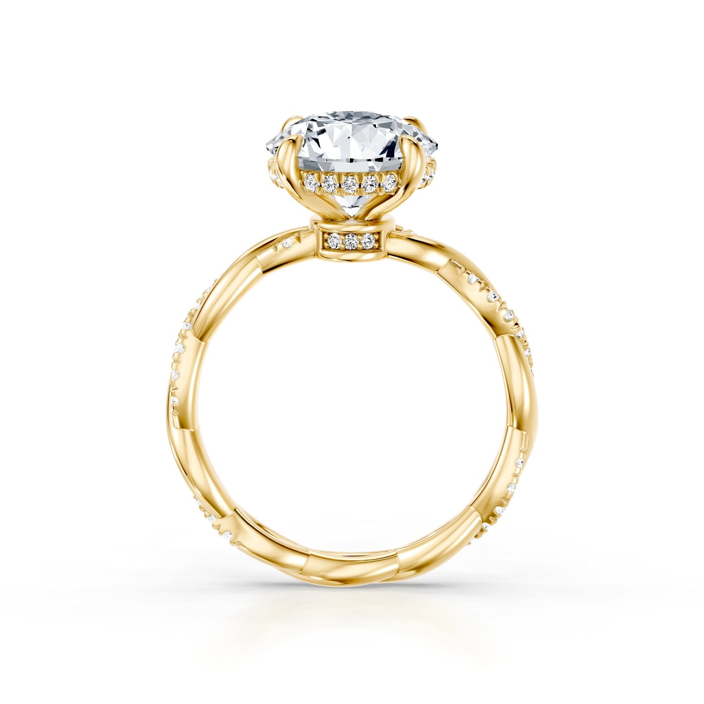Ivy Heritage Round Solitaire Lab Diamond Engagement Ring - view 7