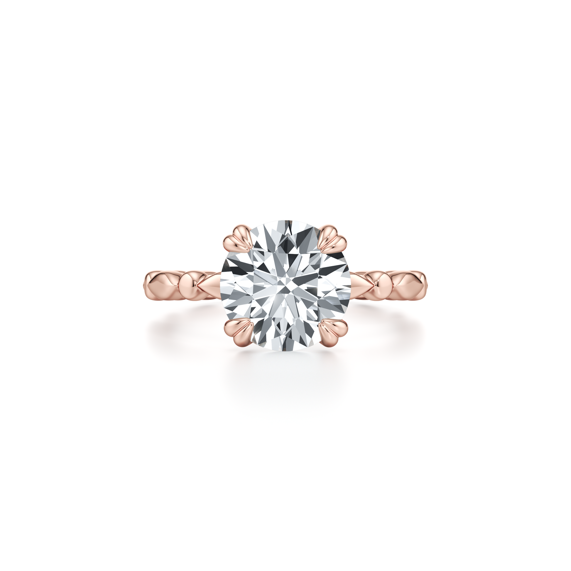 Vivienne Round Brilliant Solitaire Lab Diamond Engagement Ring - view 11