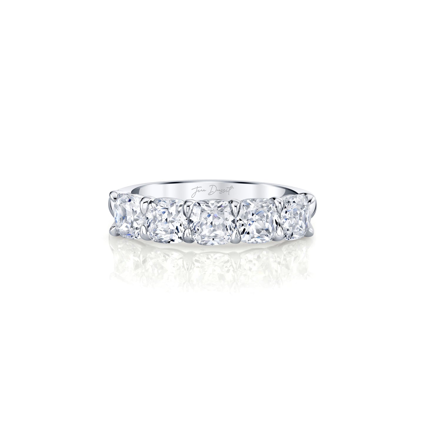 Olivia 5-Stone Cushion Lab Diamond Band - view 9