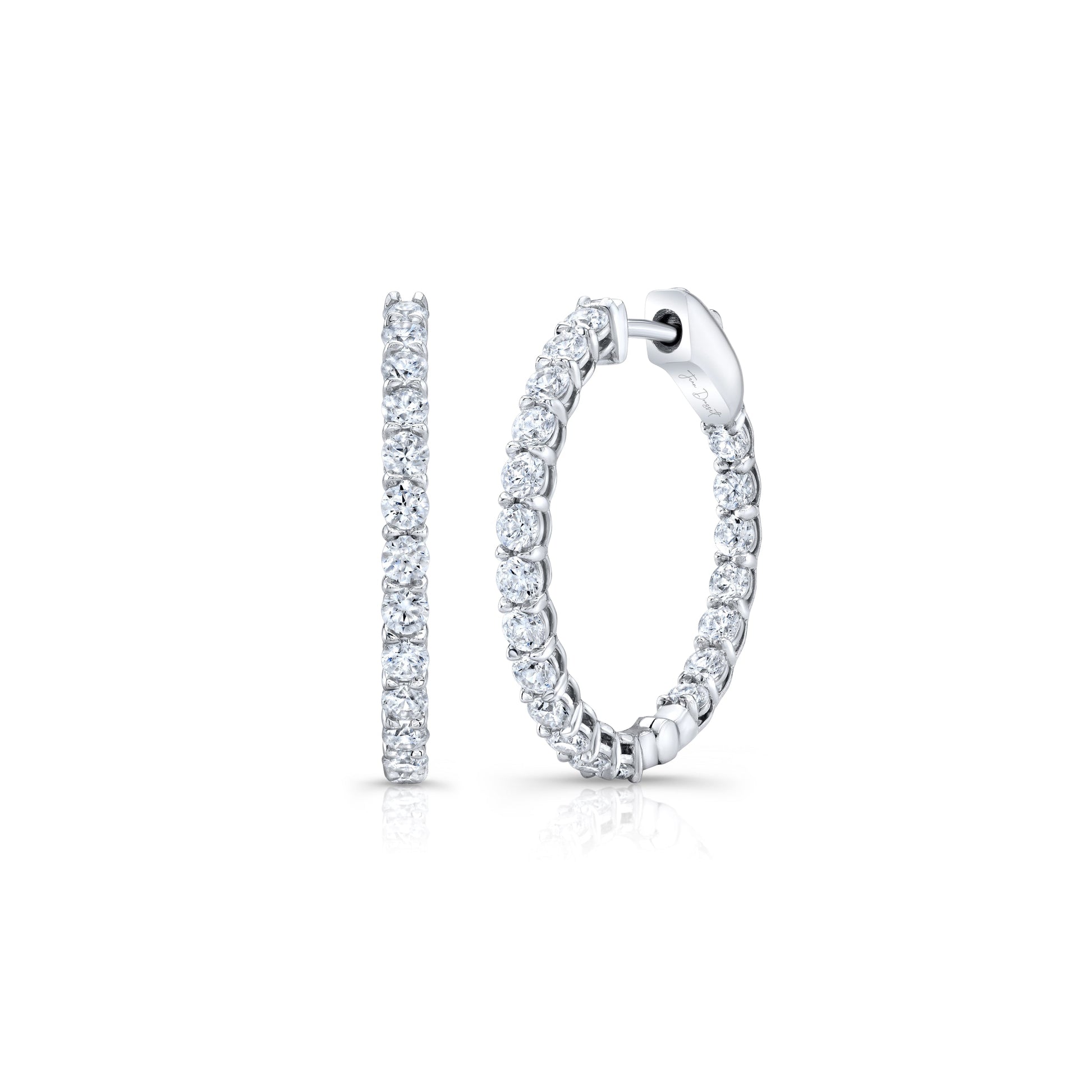 Olivia Lab Diamond Petite Inside Out Hoops - view 9