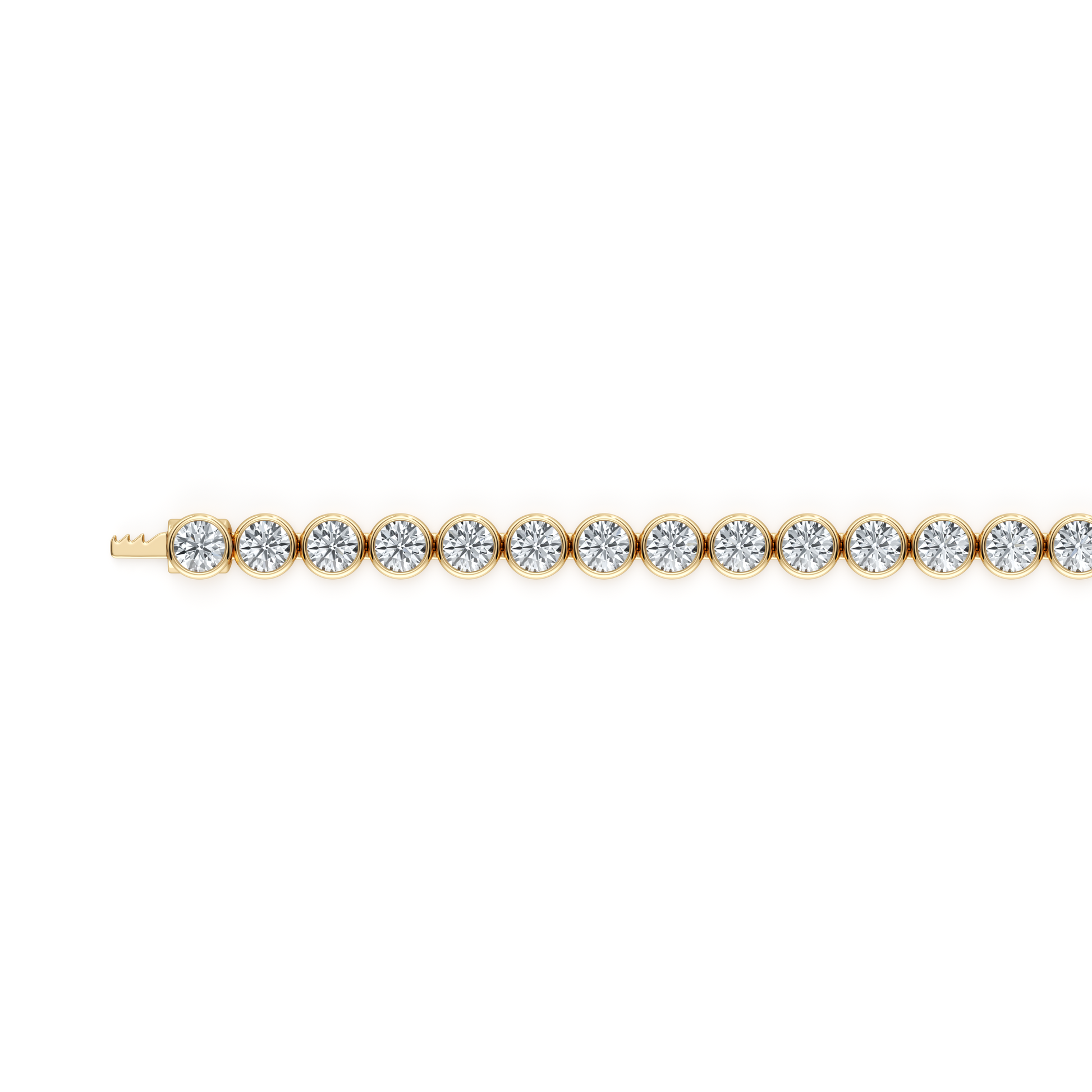 Bezel Set Round Brilliant Lab Diamond Tennis Bracelet - view 9