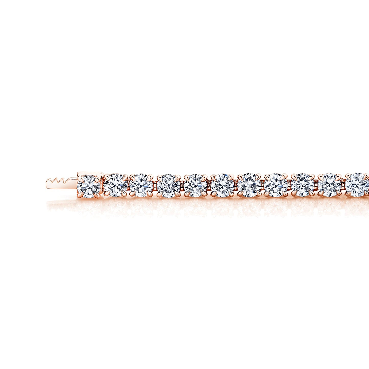 Olivia Round Brilliant Lab Diamond Tennis Necklace - view 9