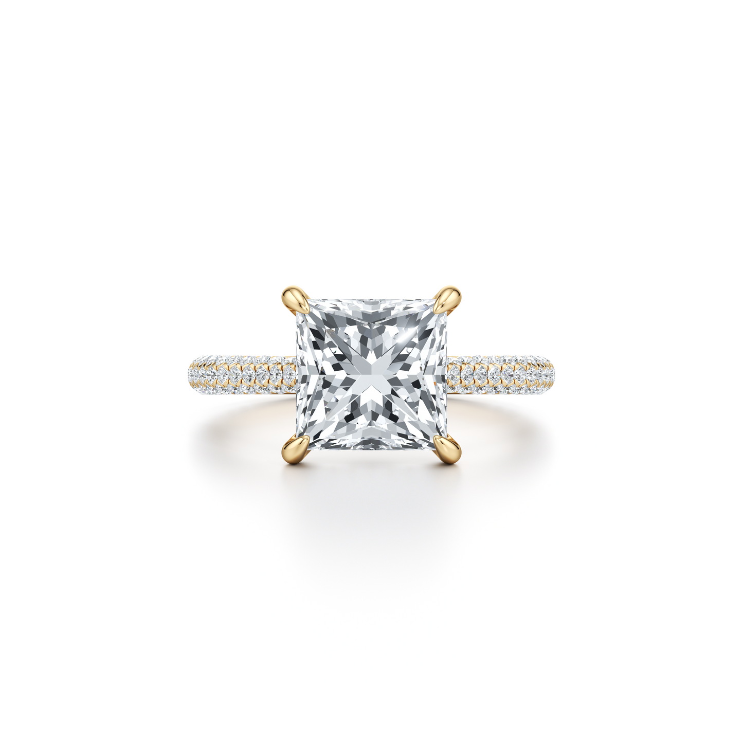 Chelsea Princess Solitaire Lab Diamond Engagement Ring - view 7