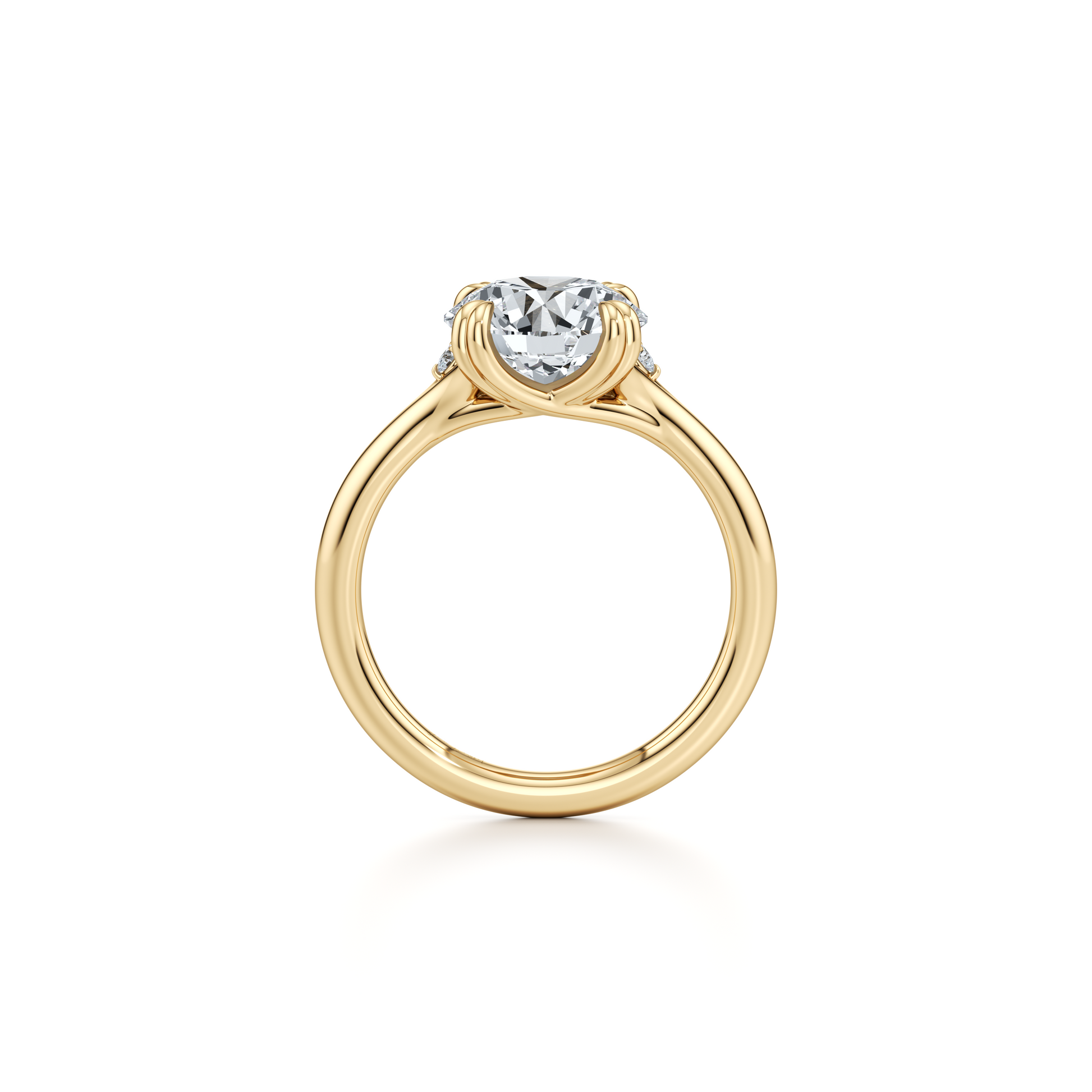High Jewelry | Jane Round Three Stone Engagement Ring - view 9