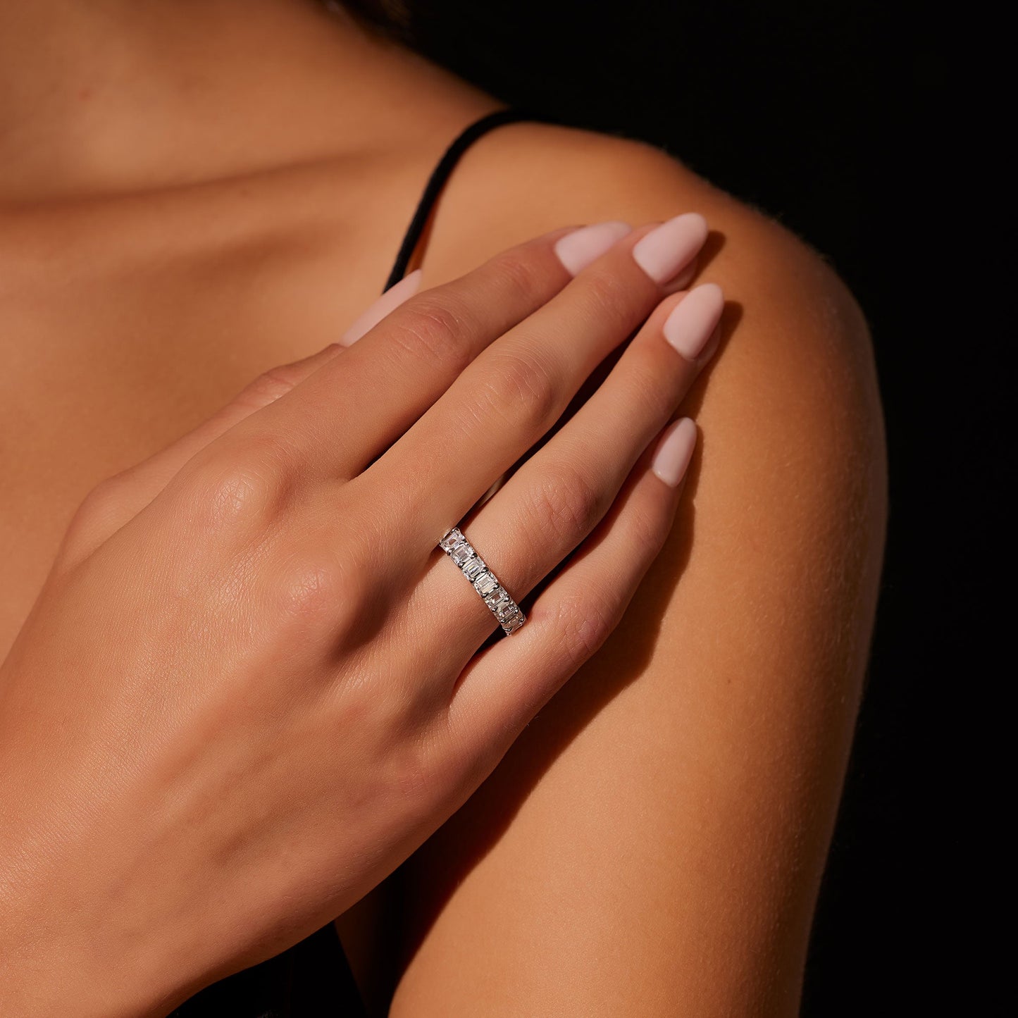 Olivia Emerald Lab Diamond Eternity Band - view 9
