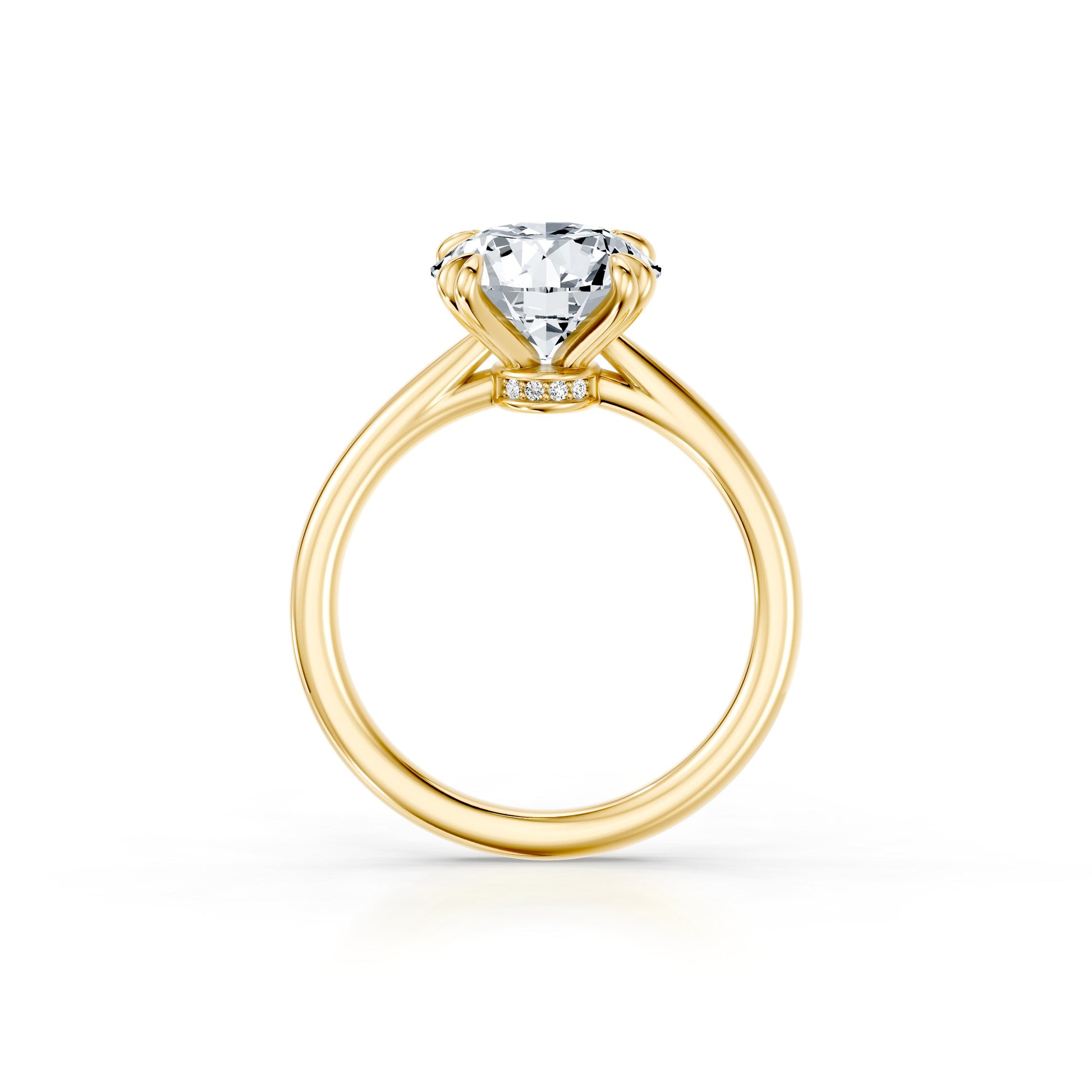 Chelsea Signature Double Prong Oval Lab Diamond Engagement Ring - view 11