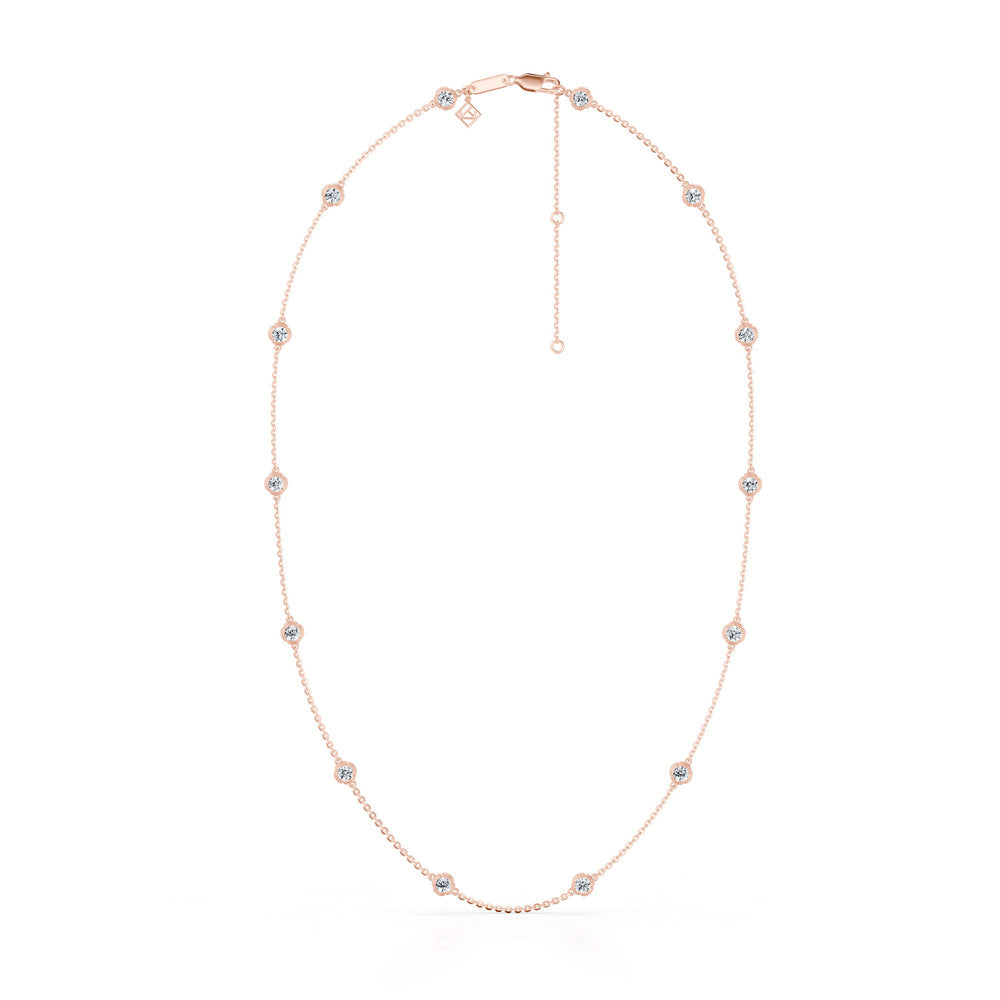 Doree By The Yard Round Brilliant Lab Diamond Necklace - view 9