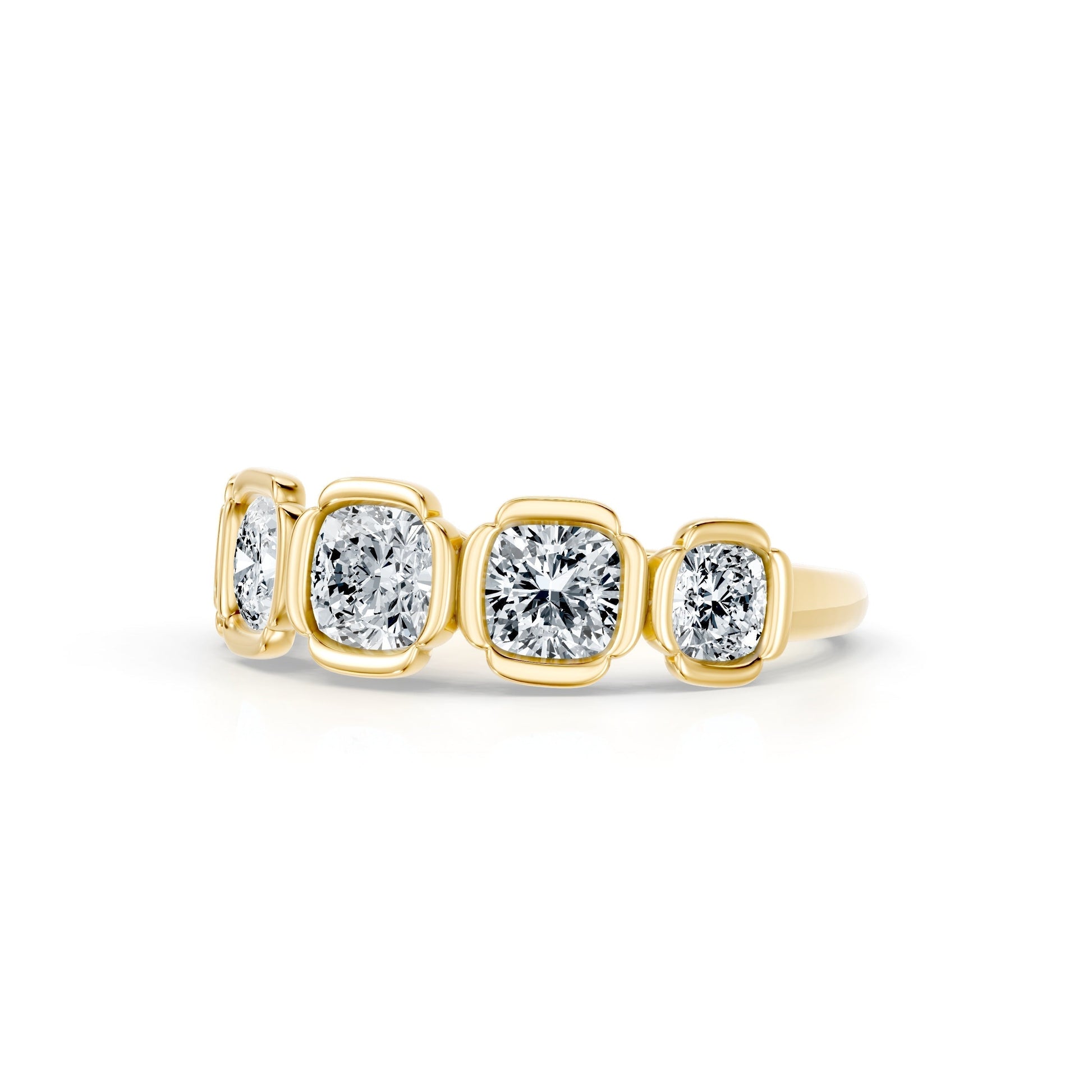 Doree 5-Stone Lab Diamond Cushion Band - view 9