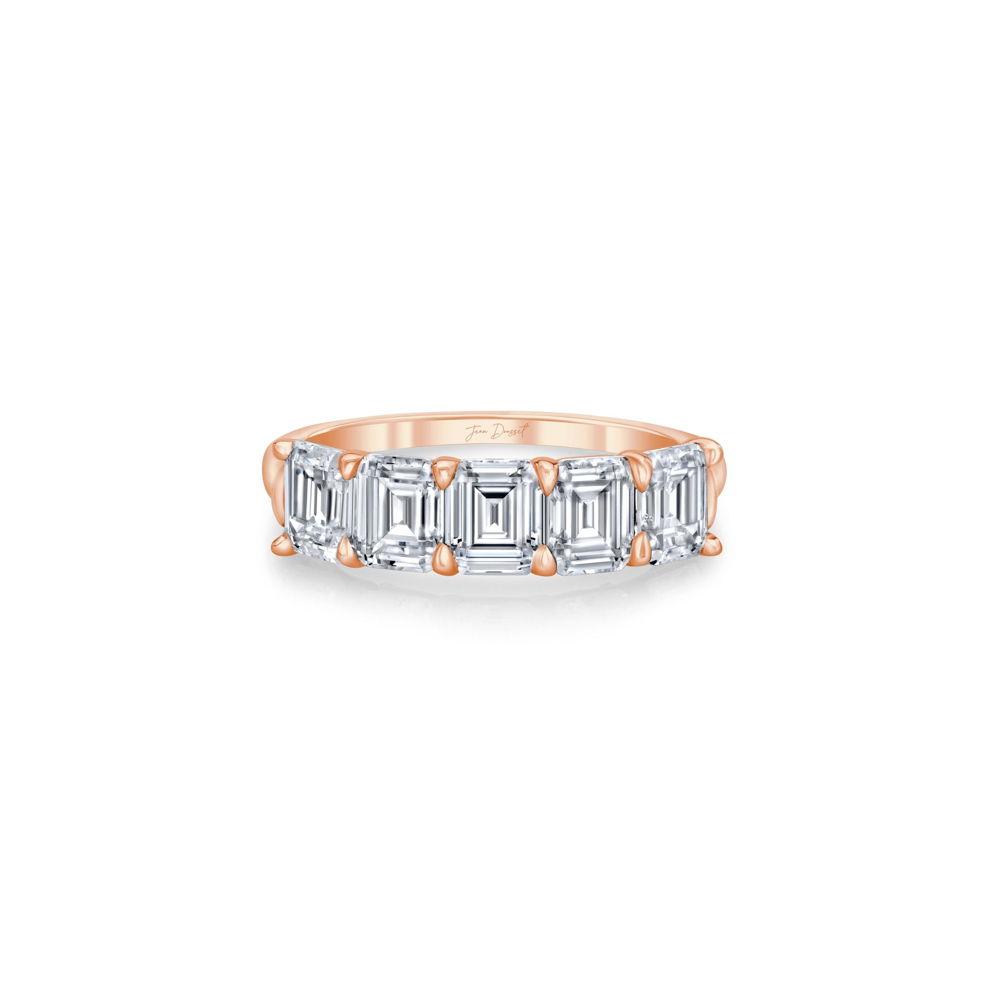 Olivia 5-Stone Emerald Lab Diamond Band - view 9
