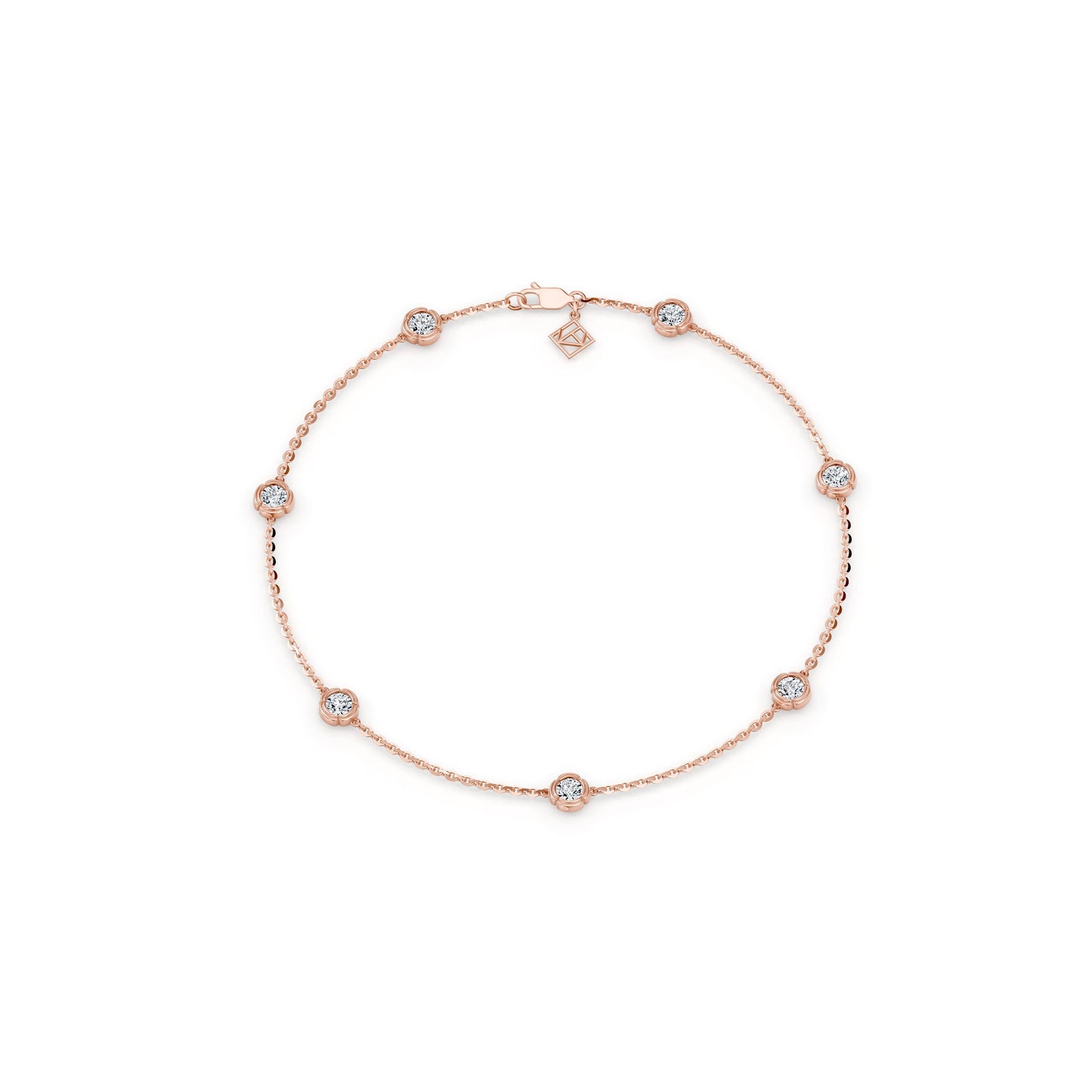 Doree By The Yard  Round Brilliant Lab Diamond Bracelet - view 9