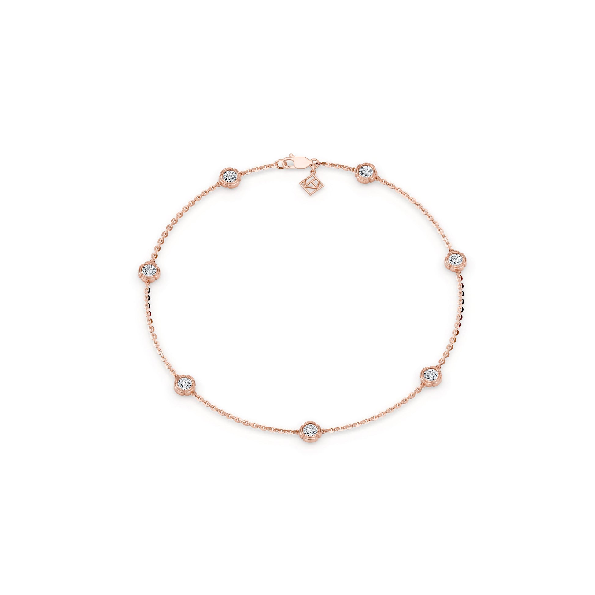 Doree By The Yard  Round Brilliant Lab Diamond Bracelet - view 9