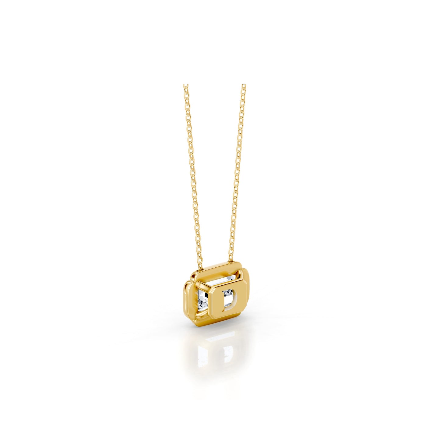 Doree Lab Diamond Emerald Pendant - view 9