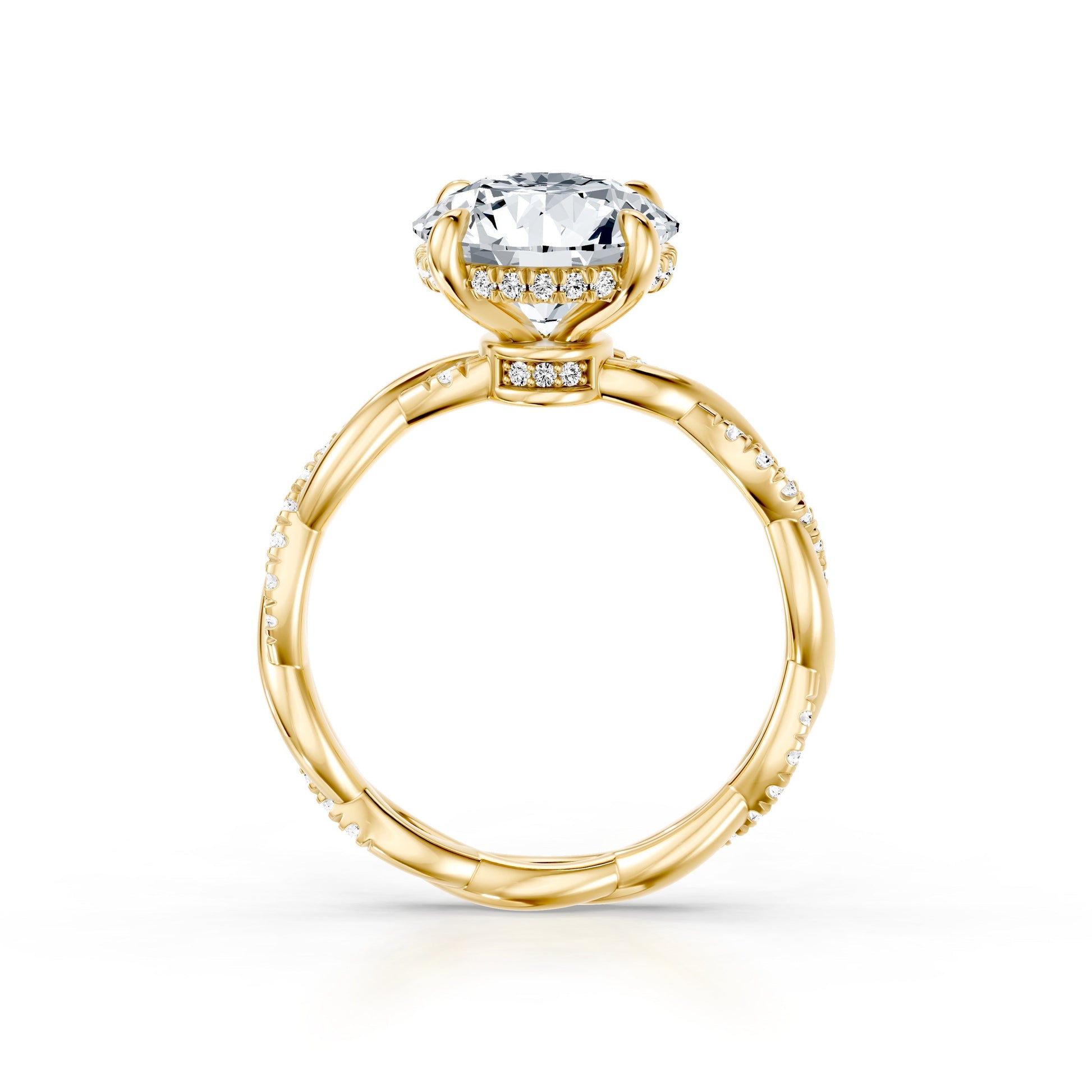 Ivy Heritage Antique Cushion Solitaire Lab Diamond Engagement Ring - view 7