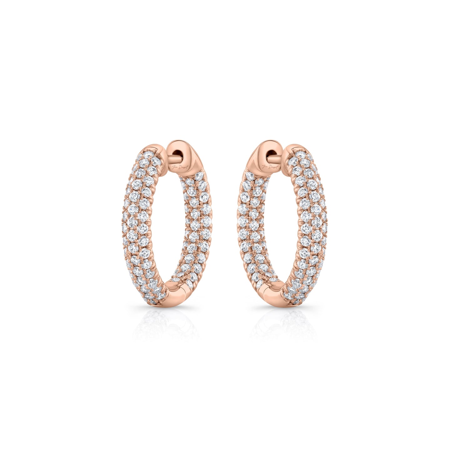 Chelsea Inside Out Lab Diamond Pave Hoops - view 9