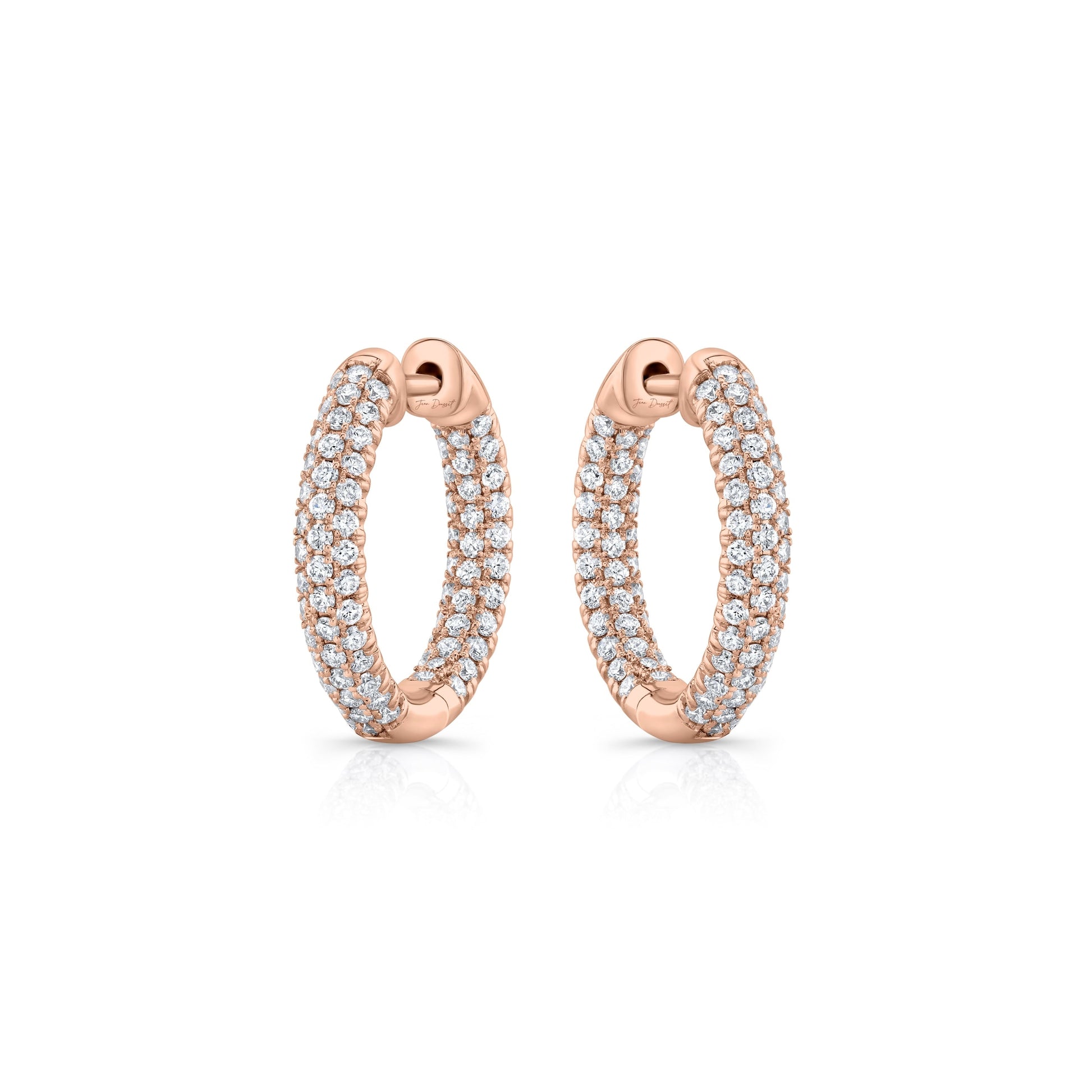 Chelsea Inside Out Lab Diamond Pave Hoops - view 9