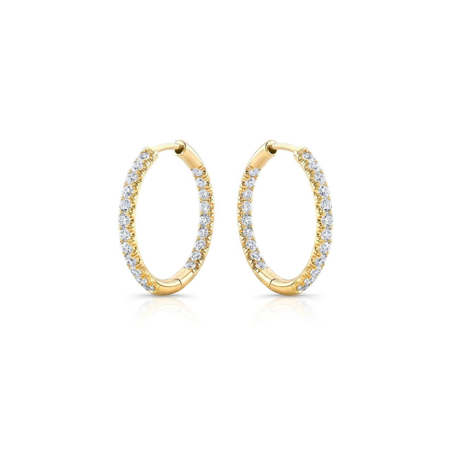 Audrey Inside Out Lab Diamond Pave Hoops - view 9