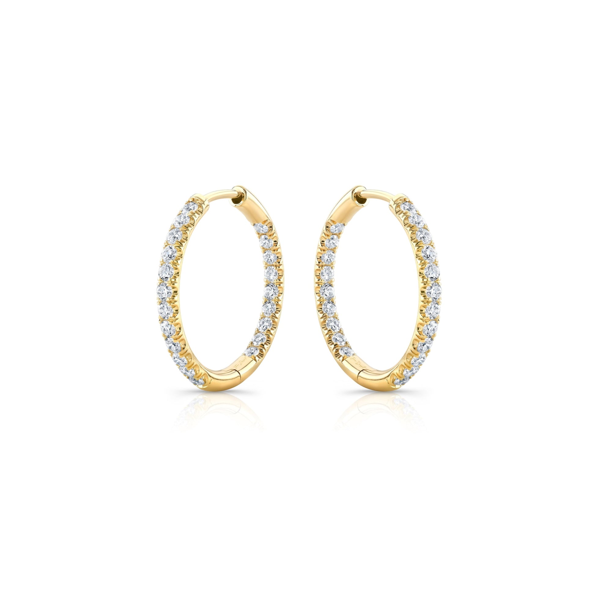 Audrey Inside Out Lab Diamond Pave Hoops - view 9
