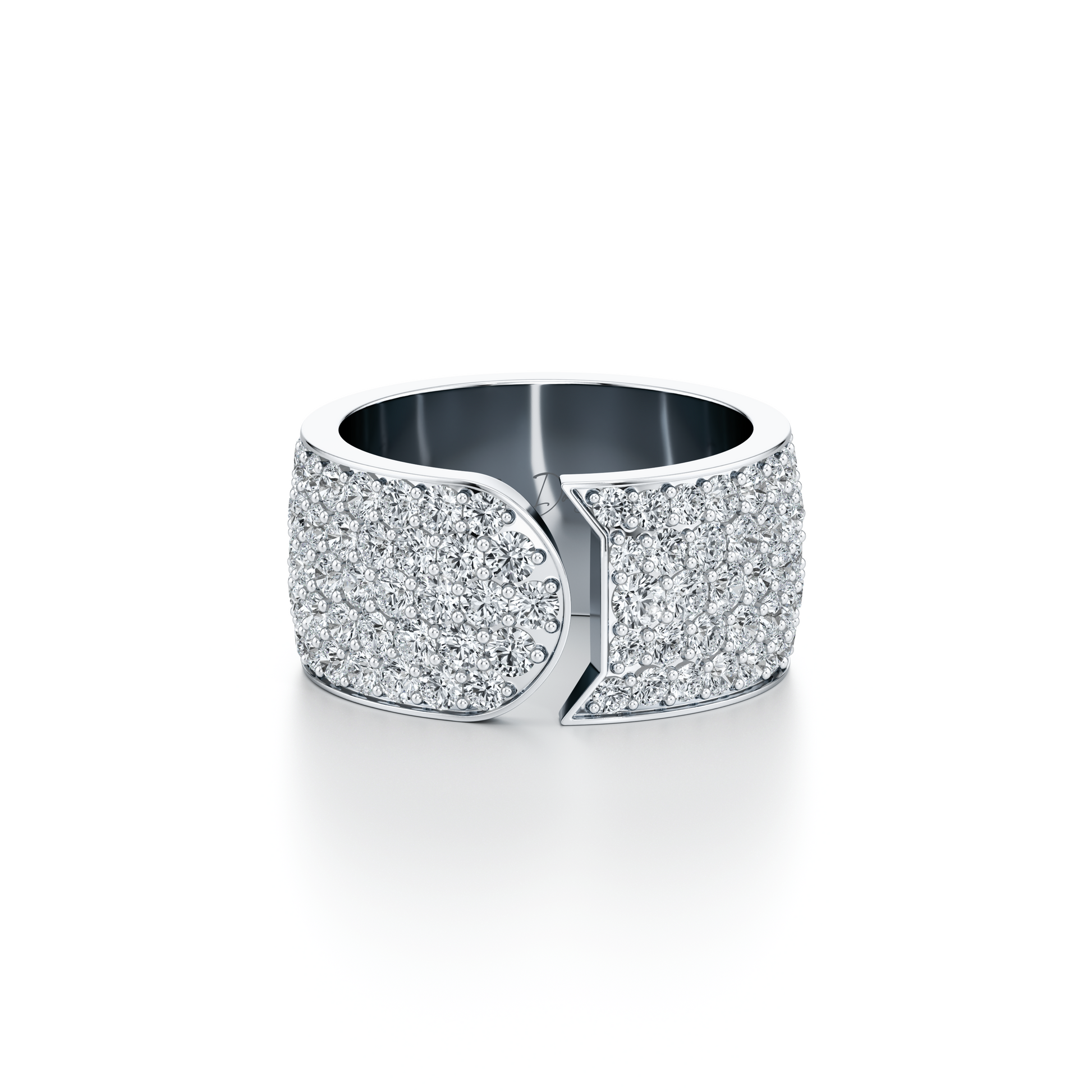 Saviera Quarter Round Pave Wrap Ring - view 9