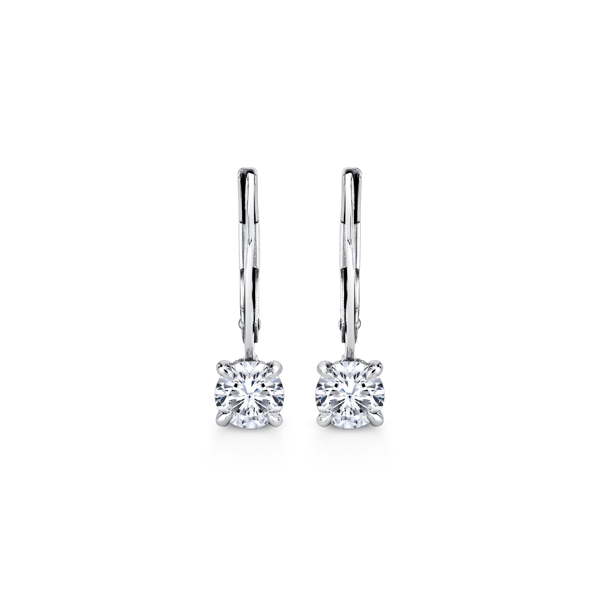 Chelsea Round Brilliant Leverback Earrings - view 10