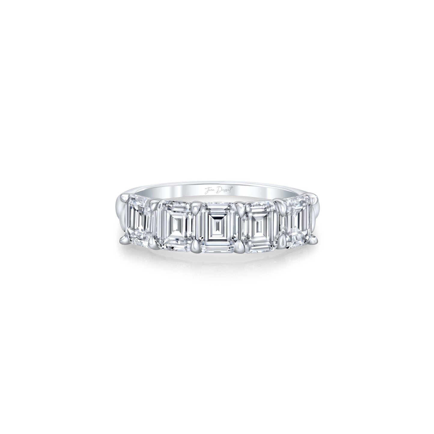 Olivia 5-Stone Emerald Lab Diamond Band - view 10
