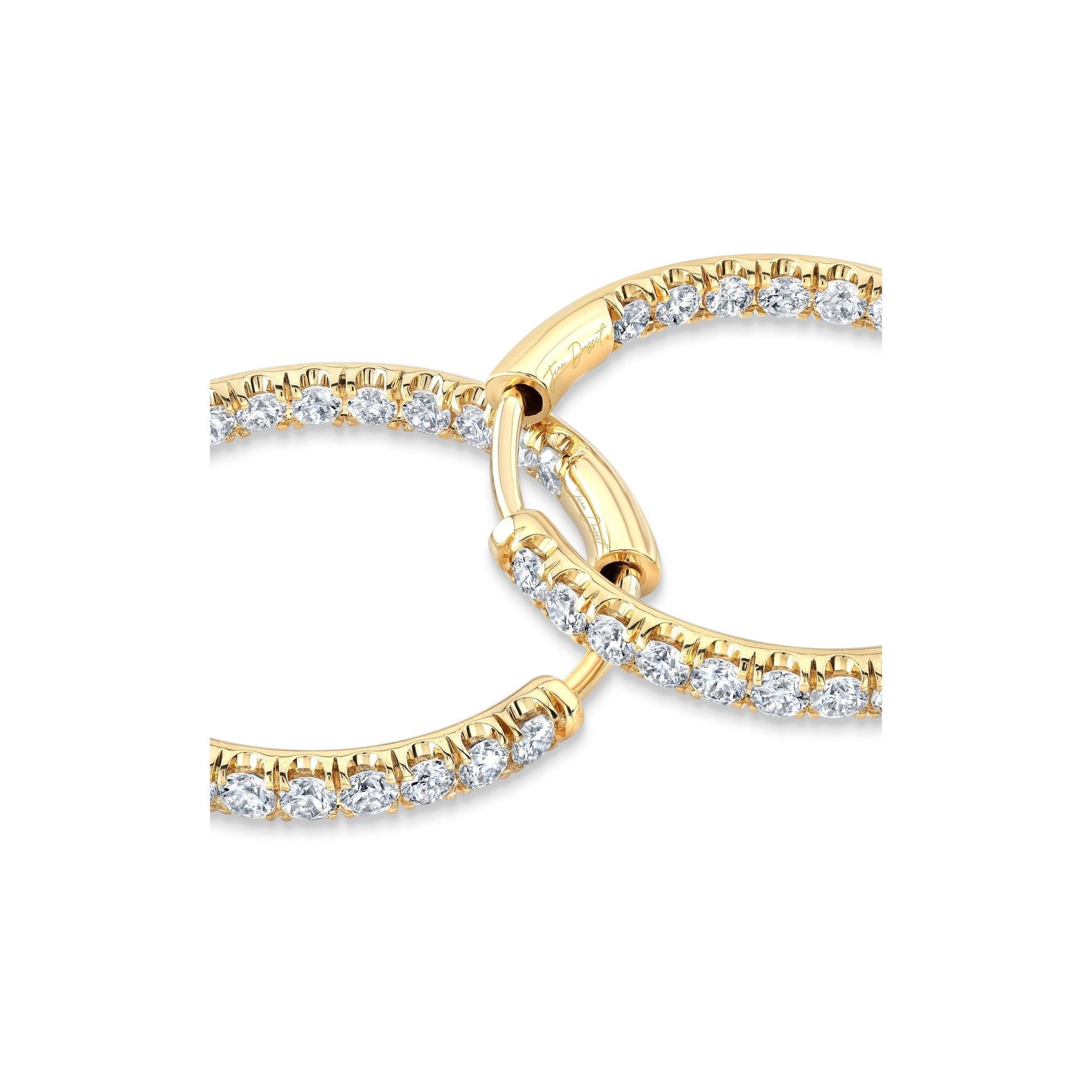 Audrey Inside Out Lab Diamond Pave Hoops - view 10