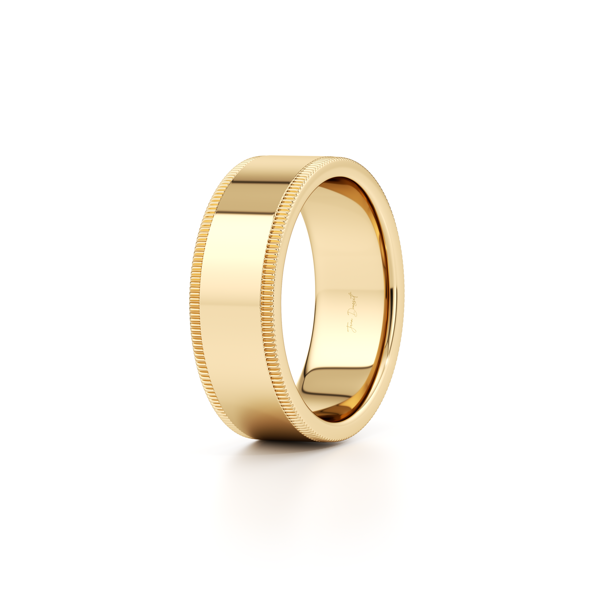 Modern Flat Men's Band With Milgrain - view 10