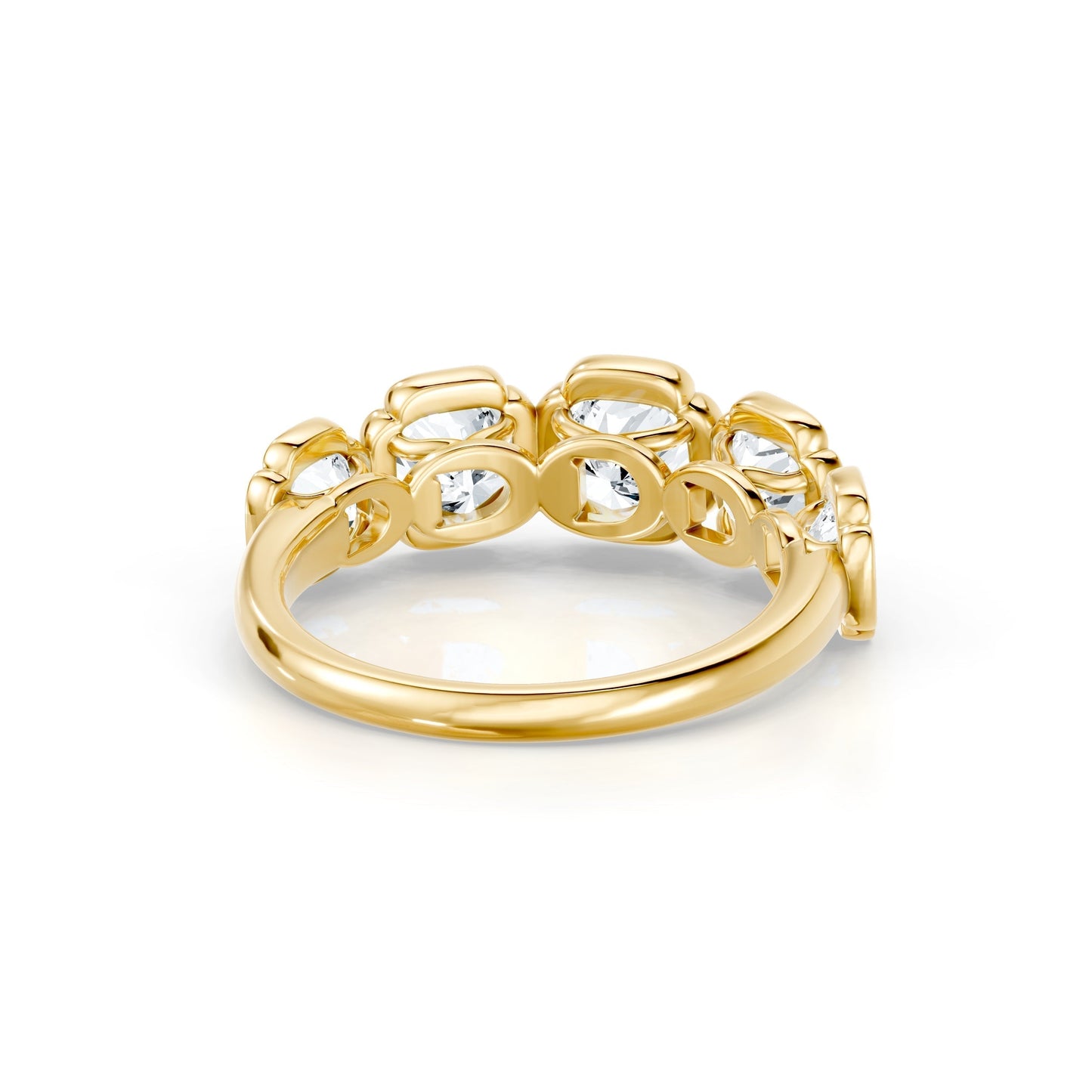 Doree 5-Stone Lab Diamond Cushion Band - view 10