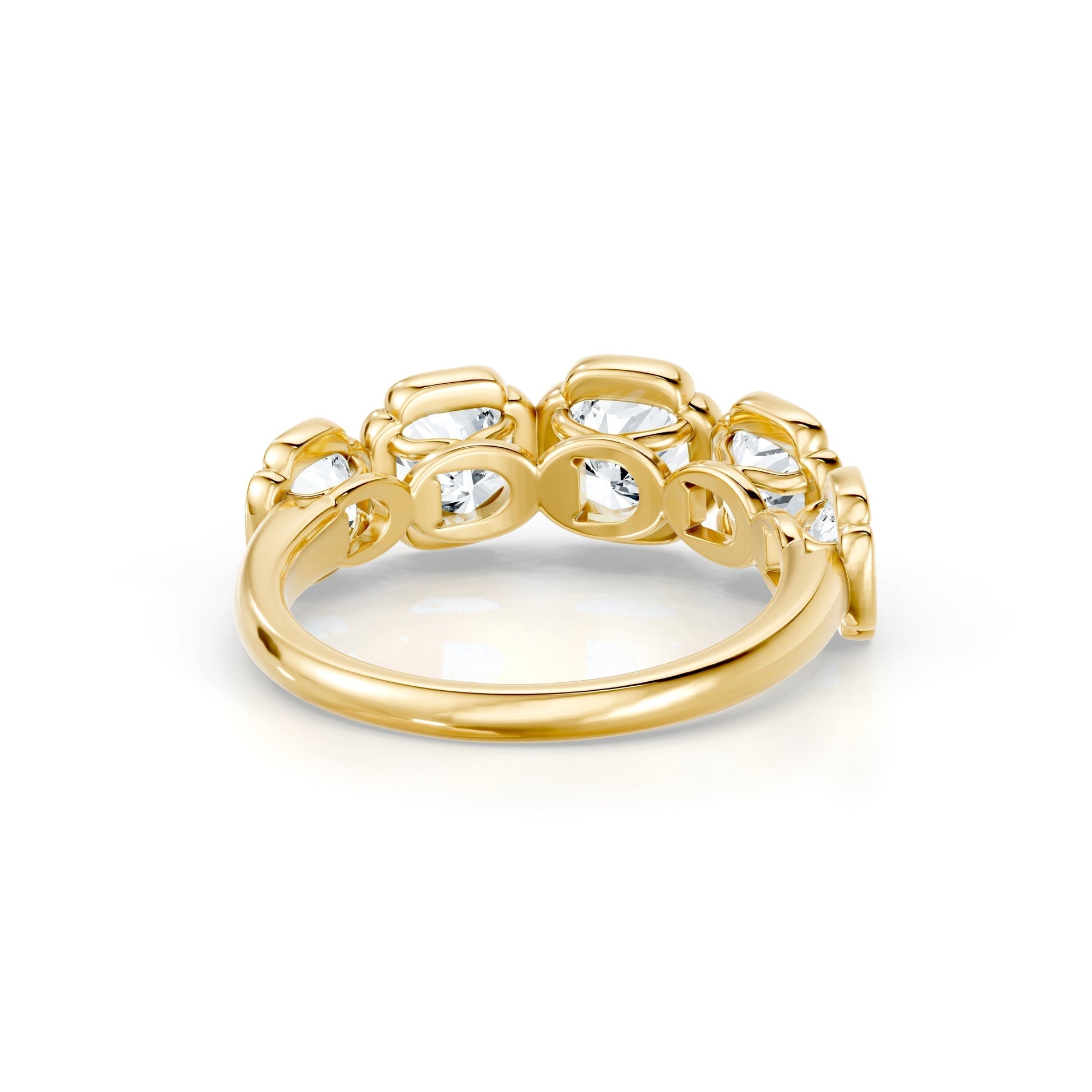 Doree 5-Stone Lab Diamond Cushion Band - view 10