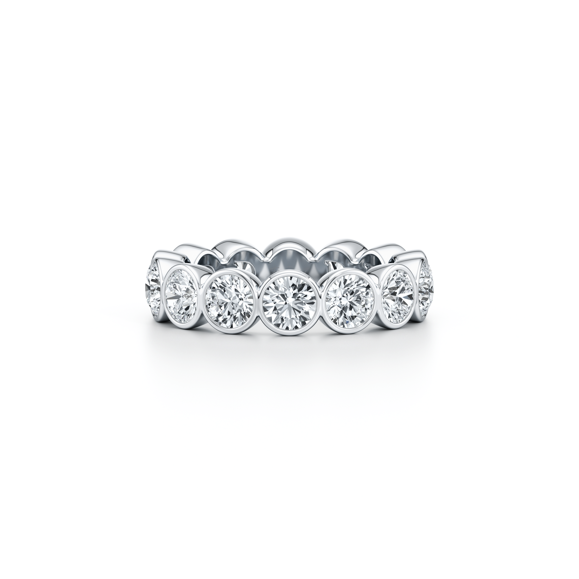 Bezel Set Round Brilliant Lab Diamond Eternity Band - view 10