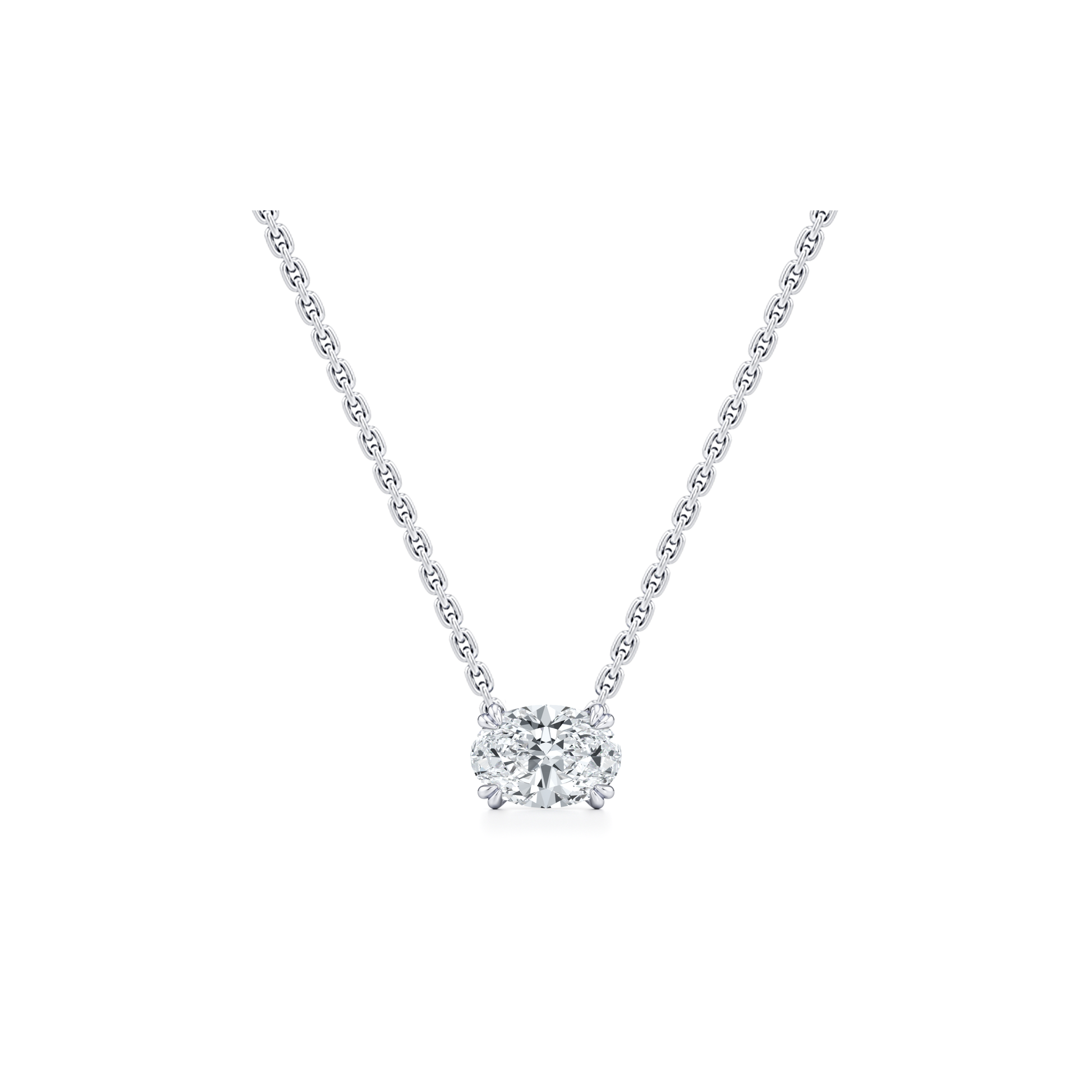 Elle Lab Diamond Oval Pendant - view 10