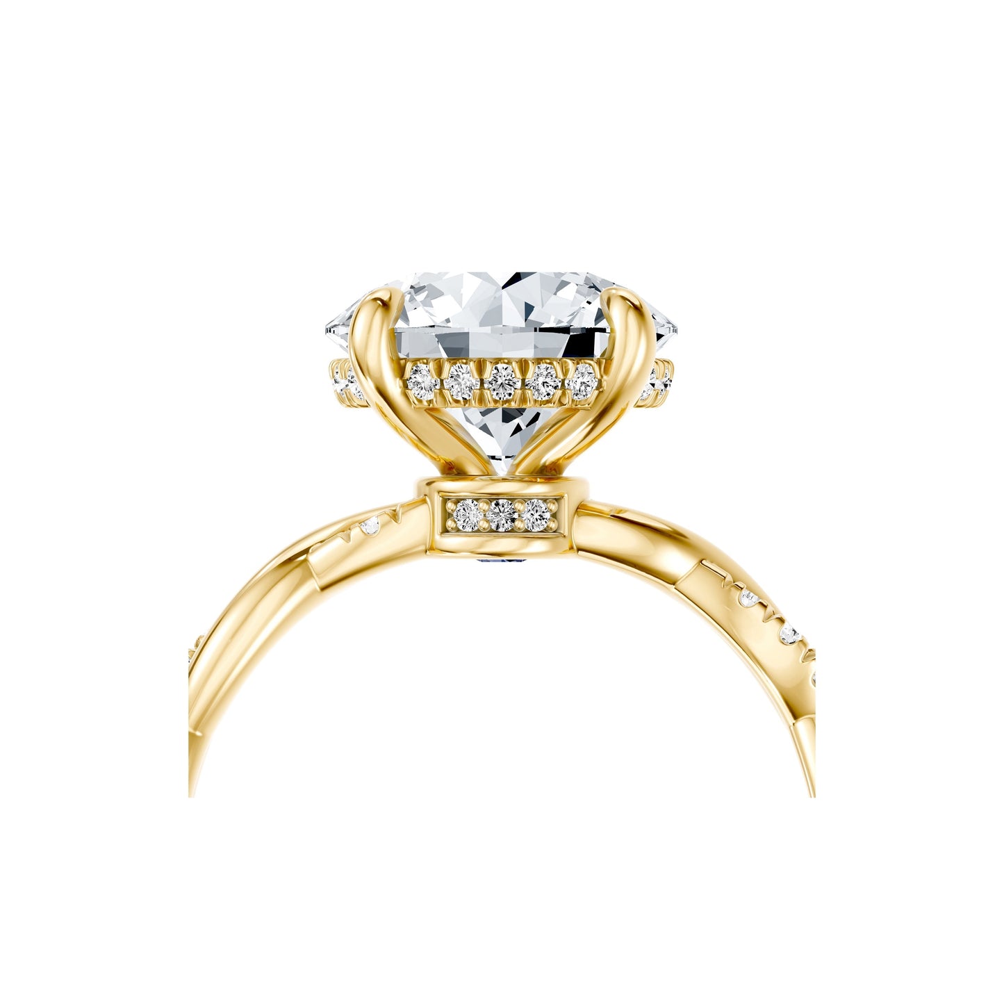 Ivy Heritage Round Solitaire Lab Diamond Engagement Ring - view 8