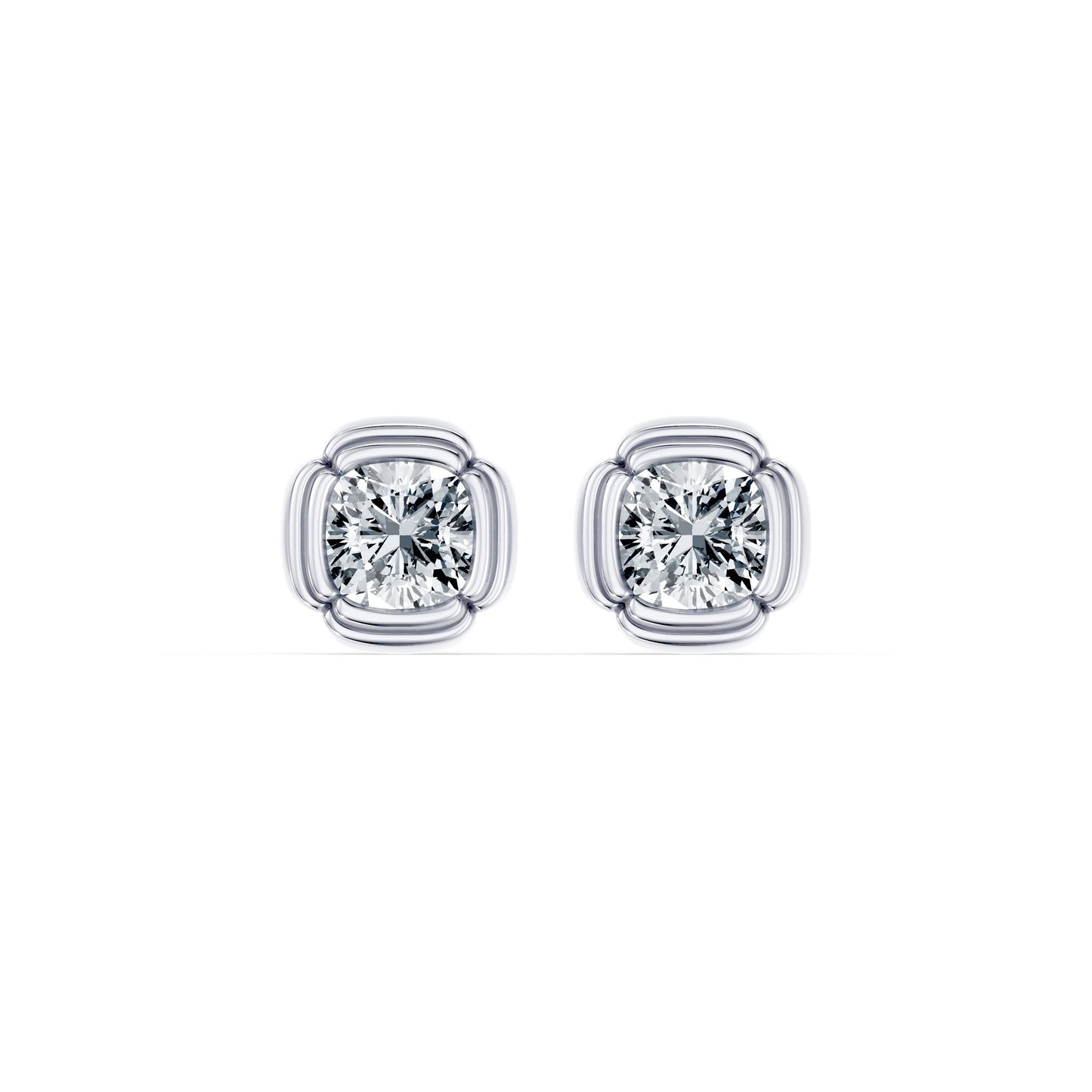Doree Lab Diamond Cushion Studs - view 10