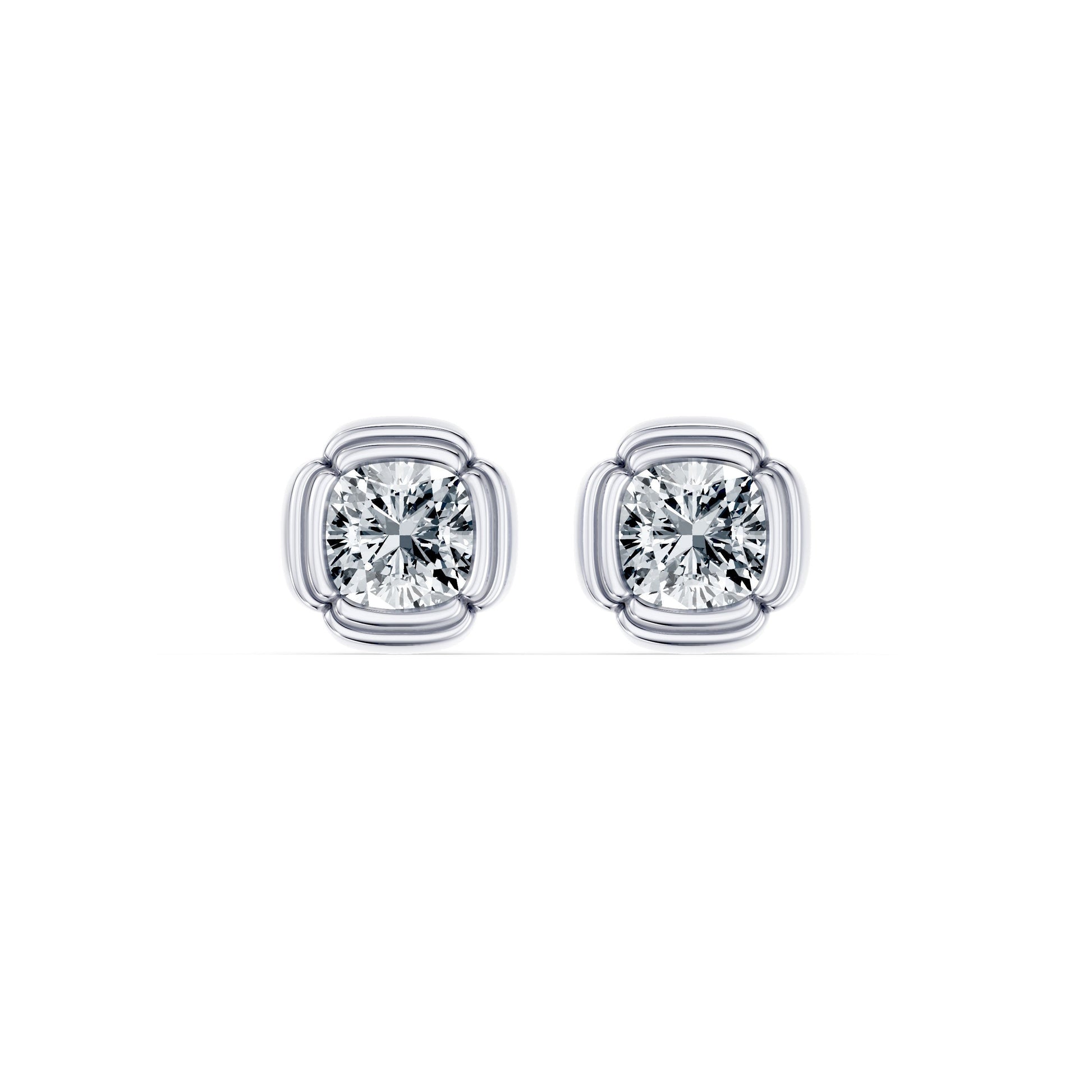 Doree Lab Diamond Cushion Studs - view 10