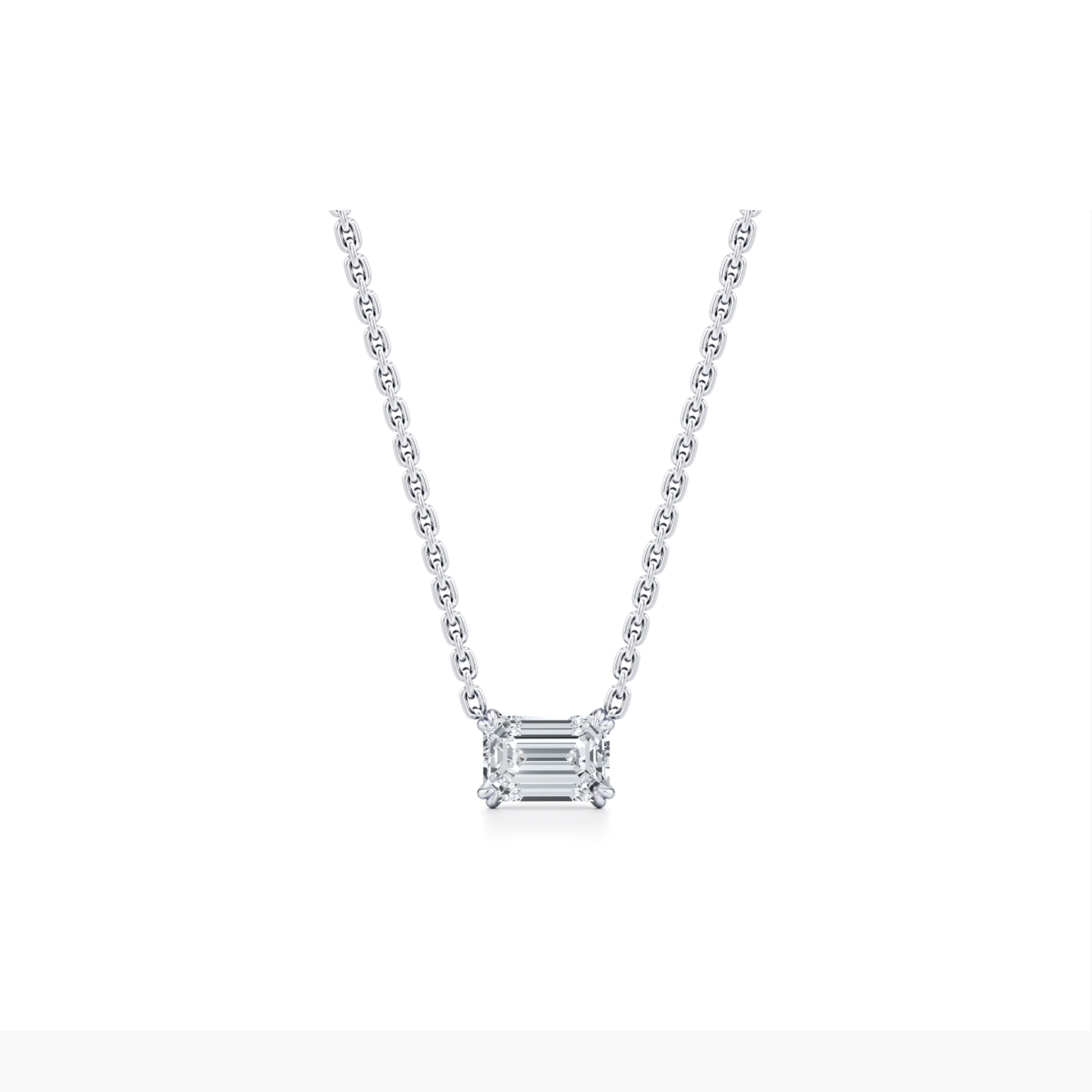Elle Lab Diamond Emerald Pendant - view 10