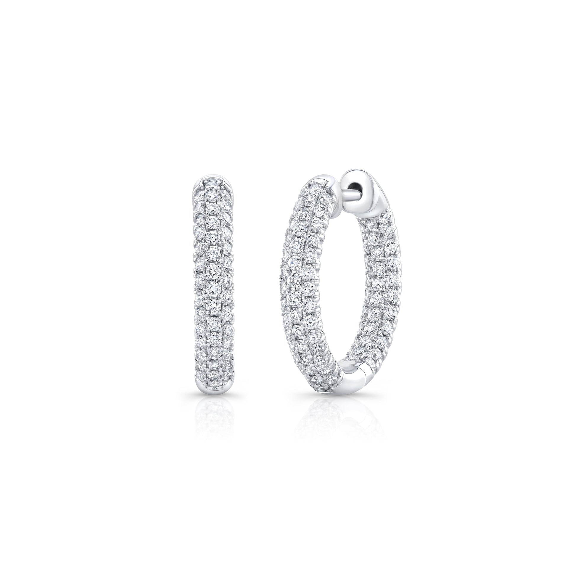 Chelsea Inside Out Lab Diamond Pave Hoops - view 10