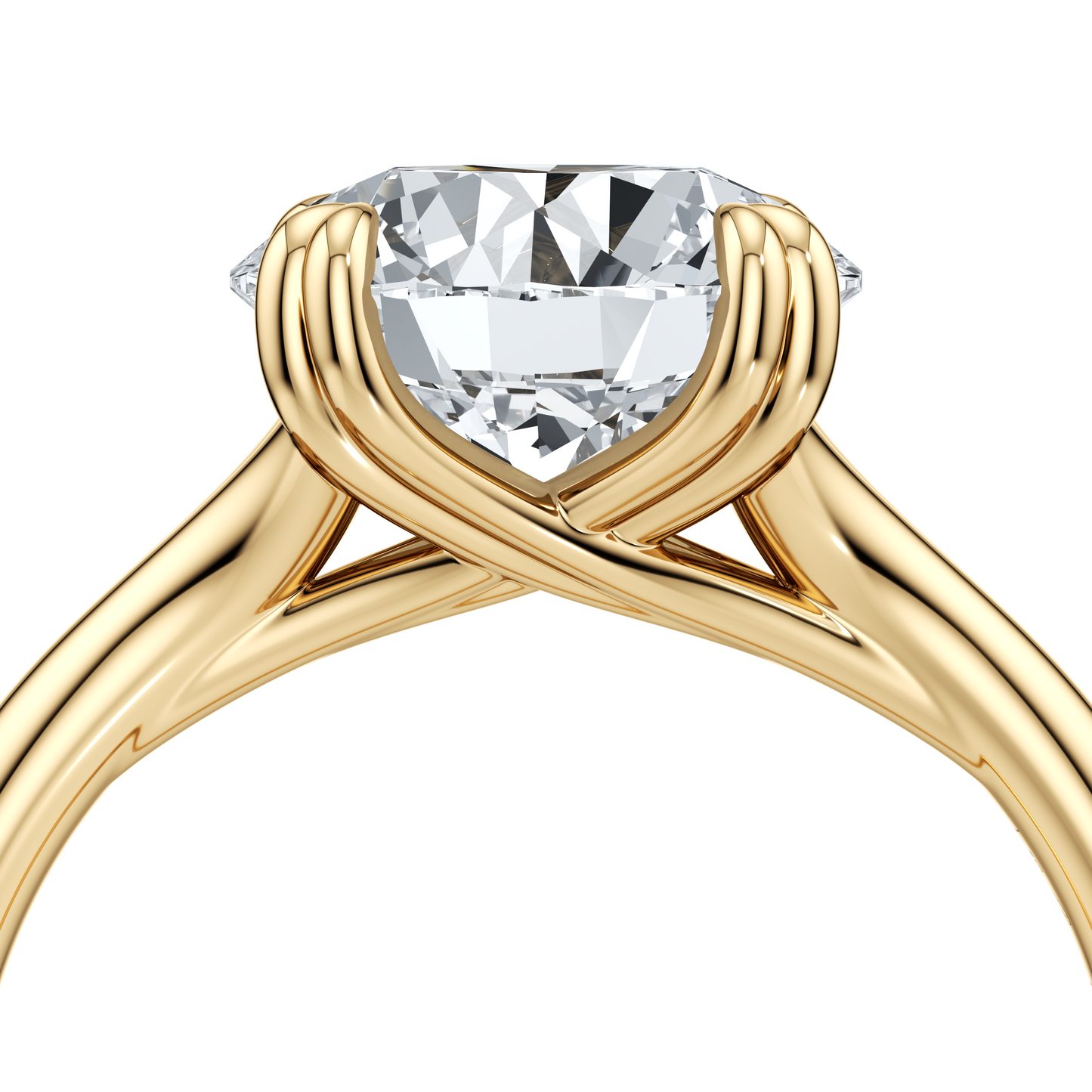 Jane Antique Cushion Solitaire Lab Diamond Engagement Ring - view 10
