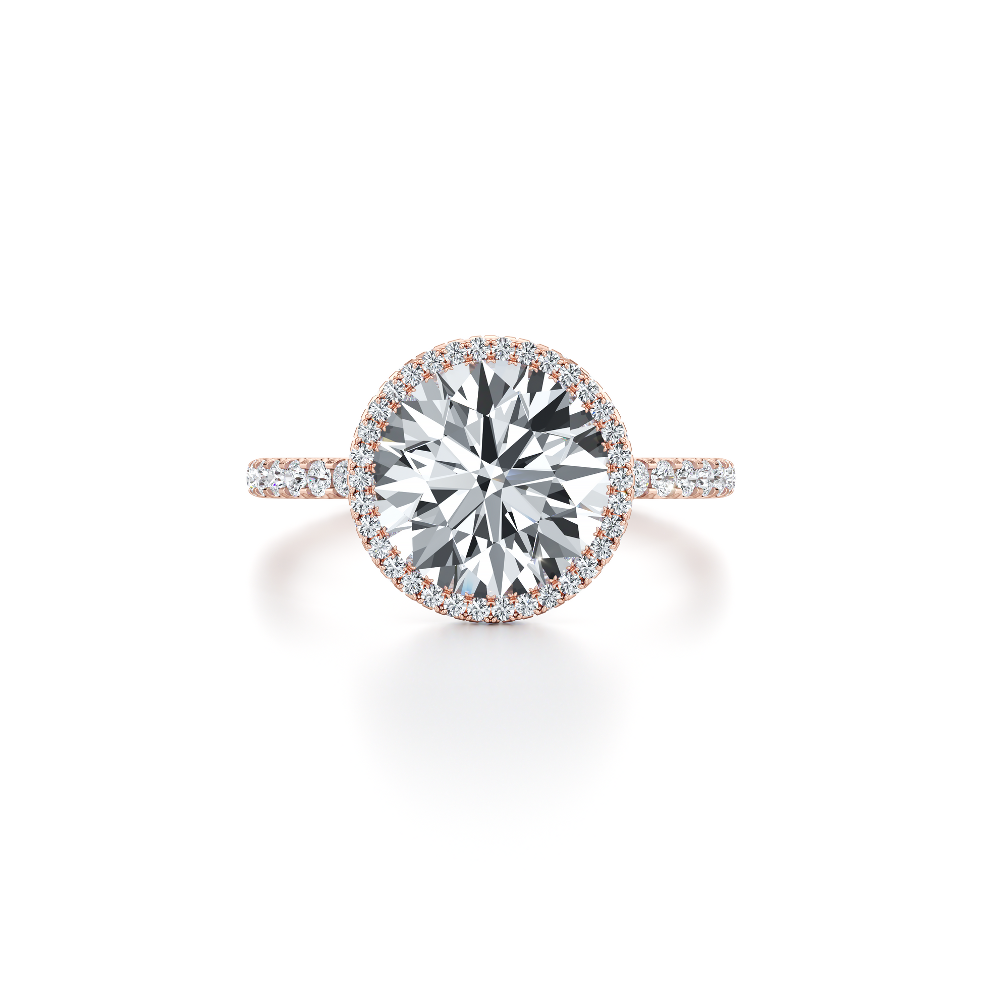 Alyssa Invisible Halo Radiant Lab Diamond Engagement Ring - view 12