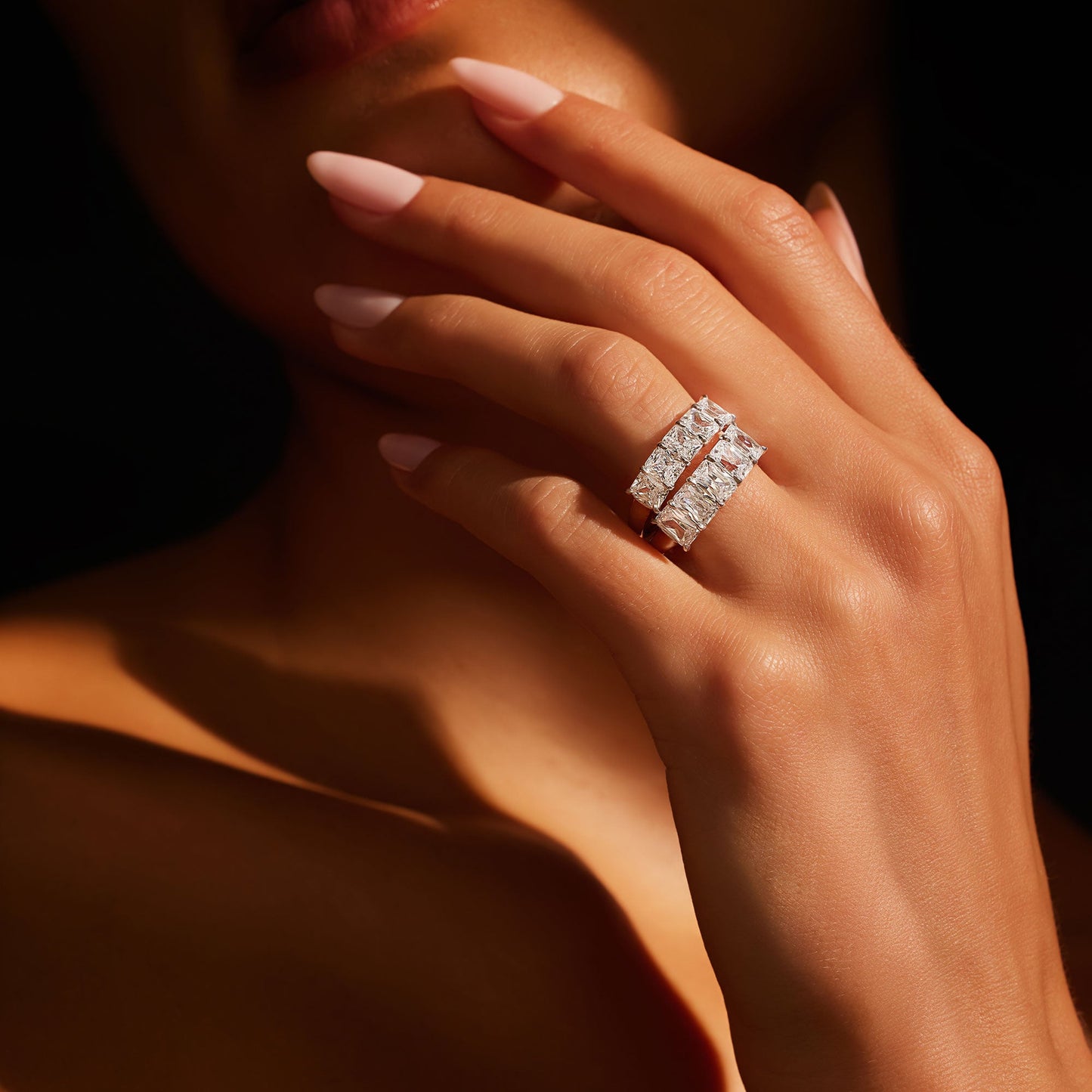 Olivia 5-Stone Radiant Lab Diamond Band - view 11