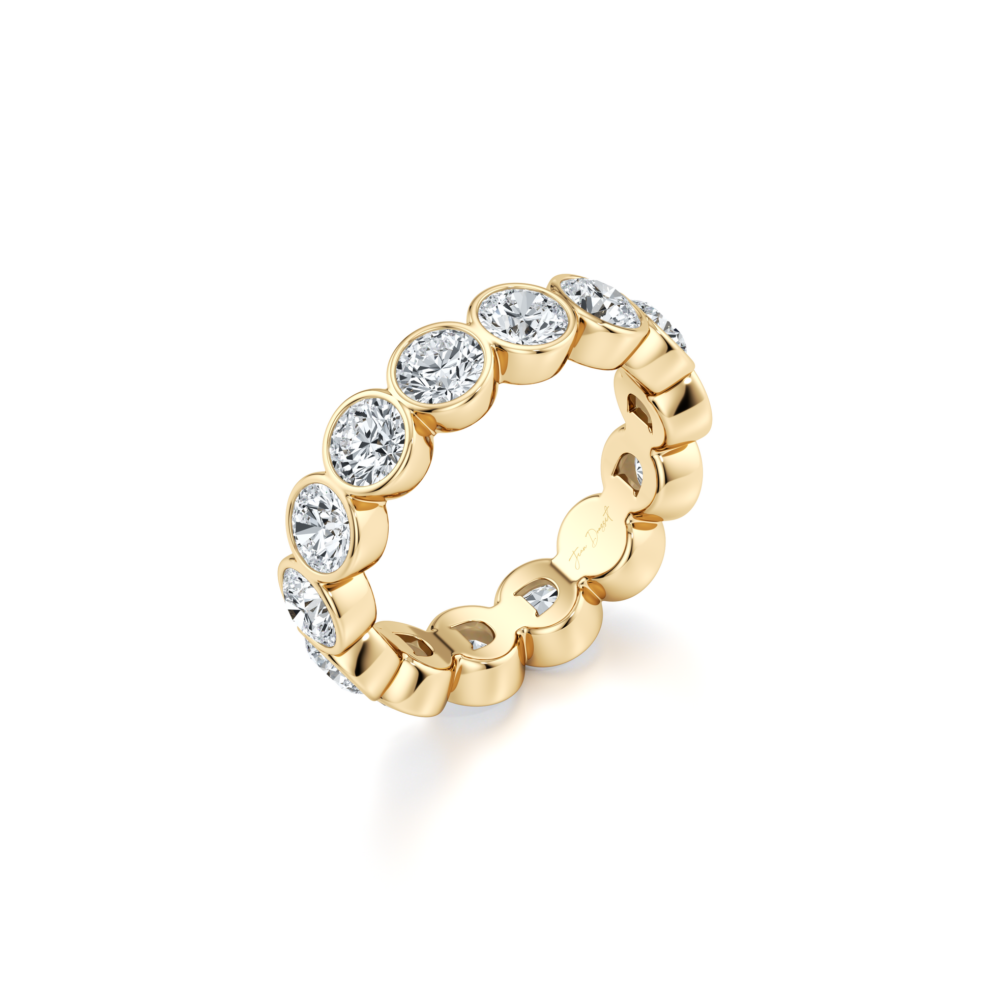 Bezel Set Round Brilliant Lab Diamond Eternity Band - view 11
