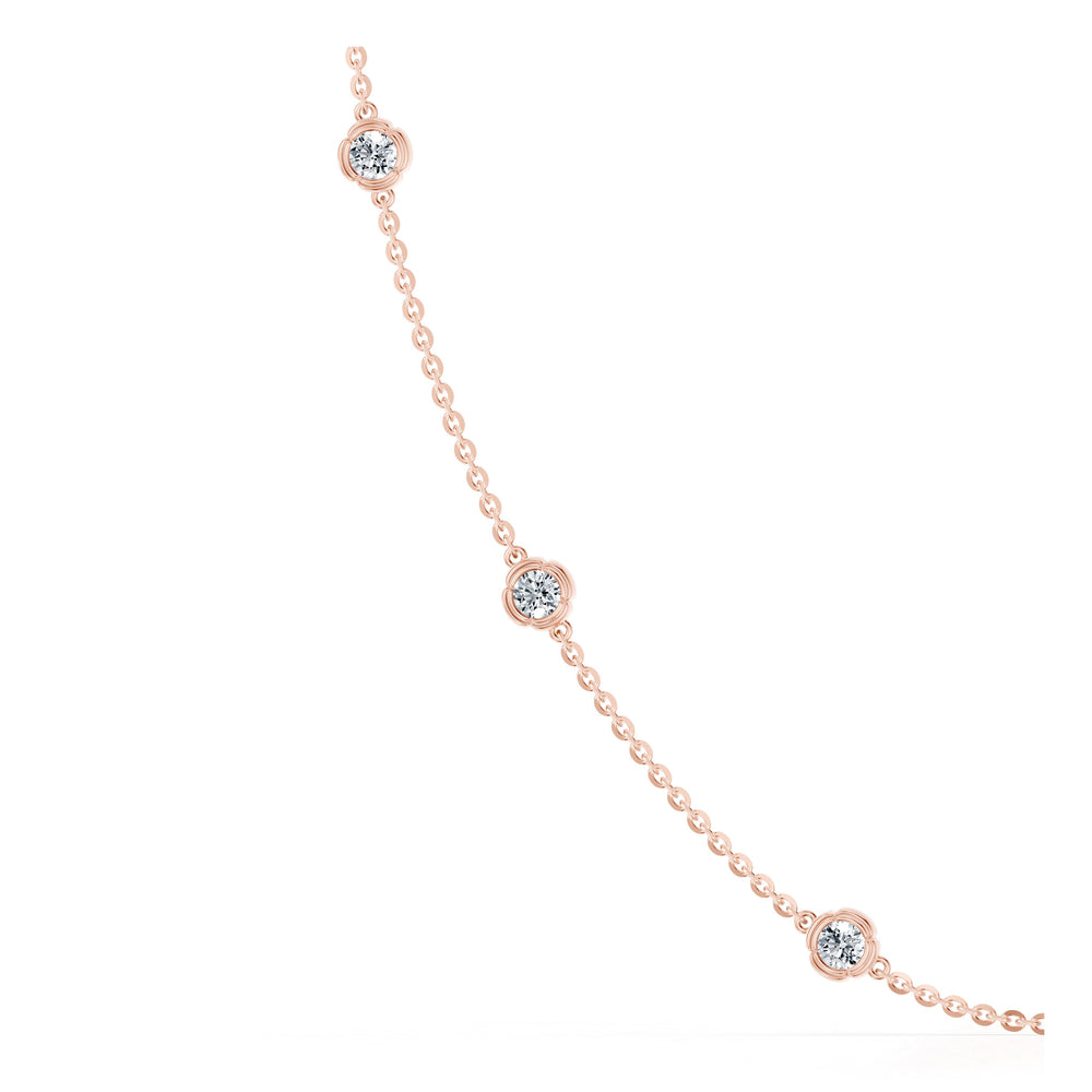 Doree By The Yard Round Brilliant Lab Diamond Necklace - view 11
