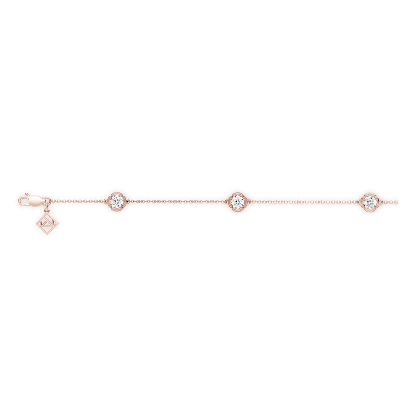 Doree By The Yard  Round Brilliant Lab Diamond Bracelet - view 11