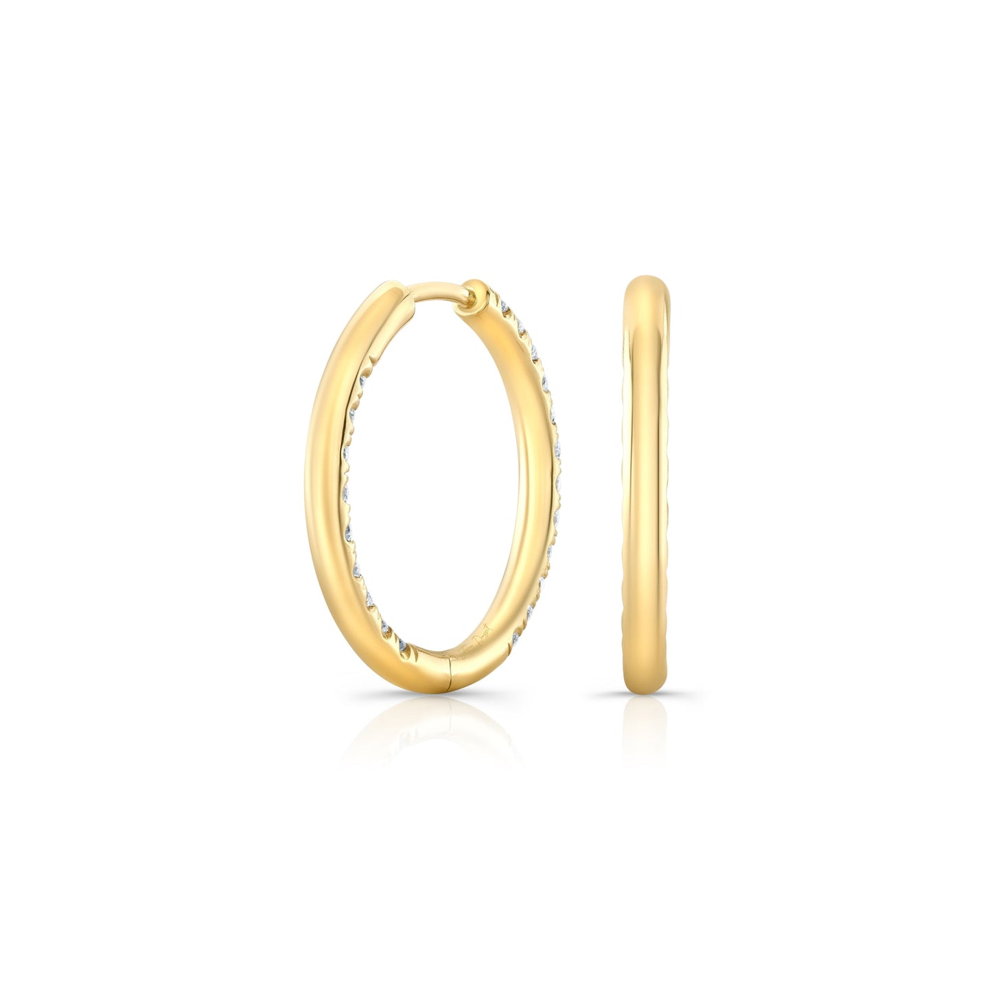Audrey Inside Out Lab Diamond Pave Hoops - view 11