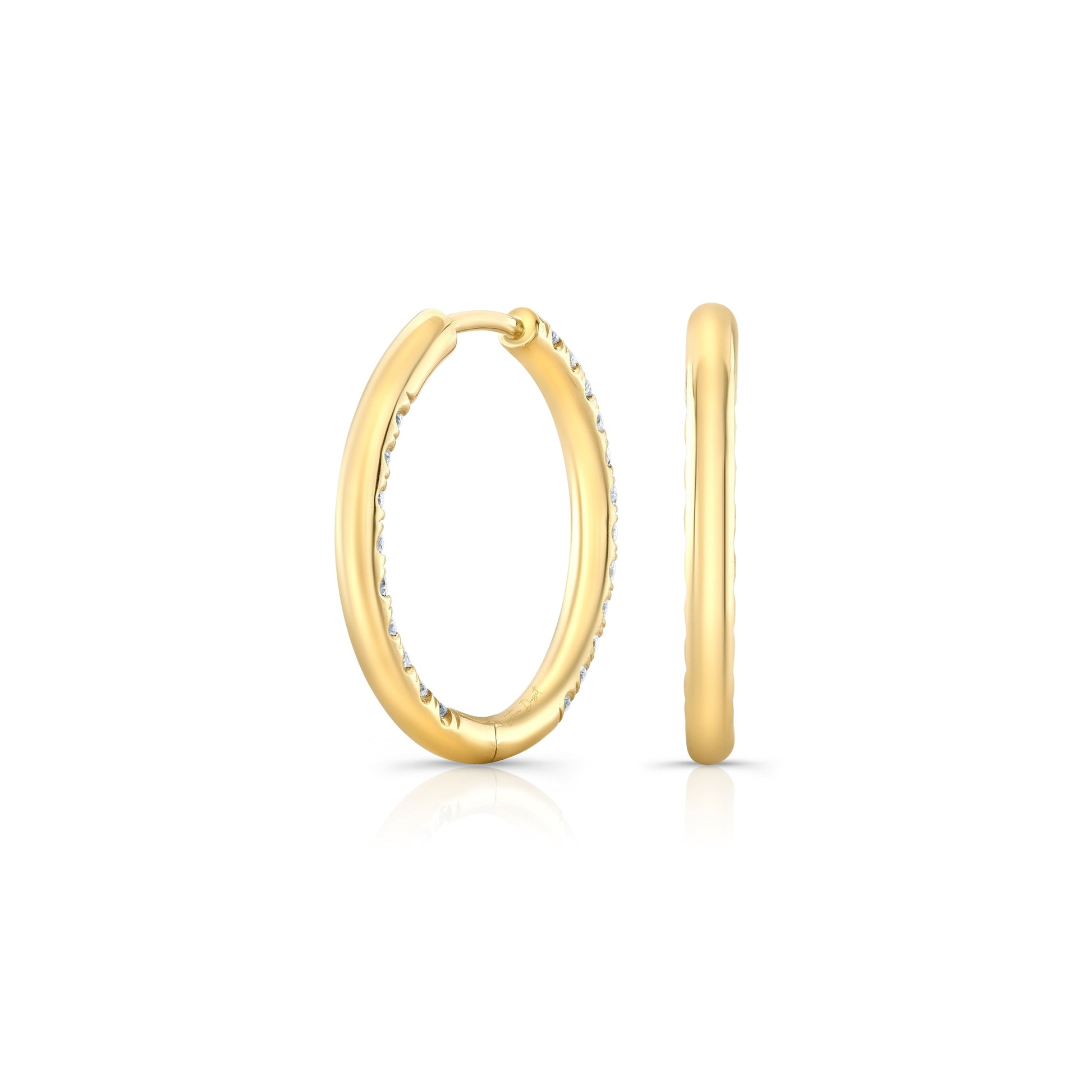 Audrey Inside Out Lab Diamond Pave Hoops - view 11
