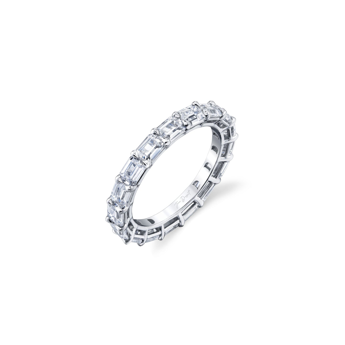 Olivia East-West Emerald Lab Diamond Eternity Band - view 11